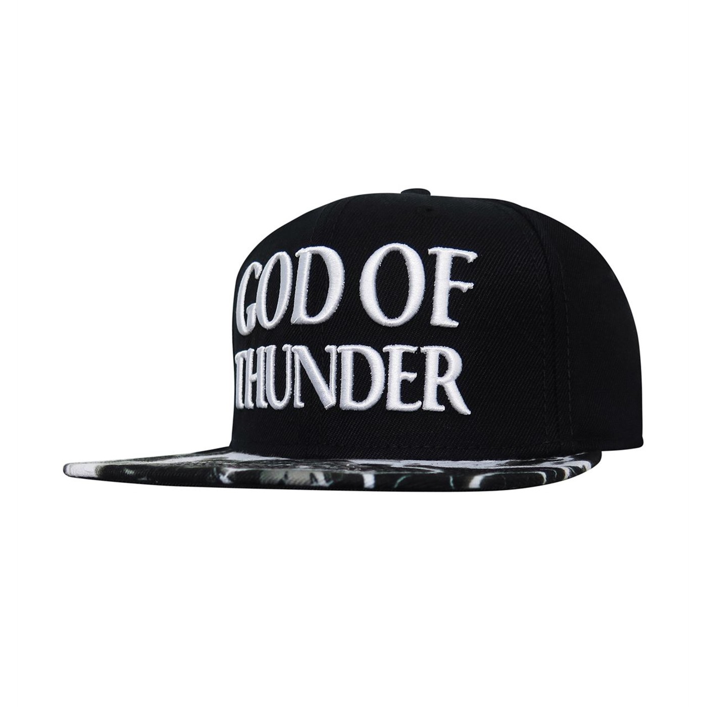 Thor God of Thunder Snapback Hat, Black