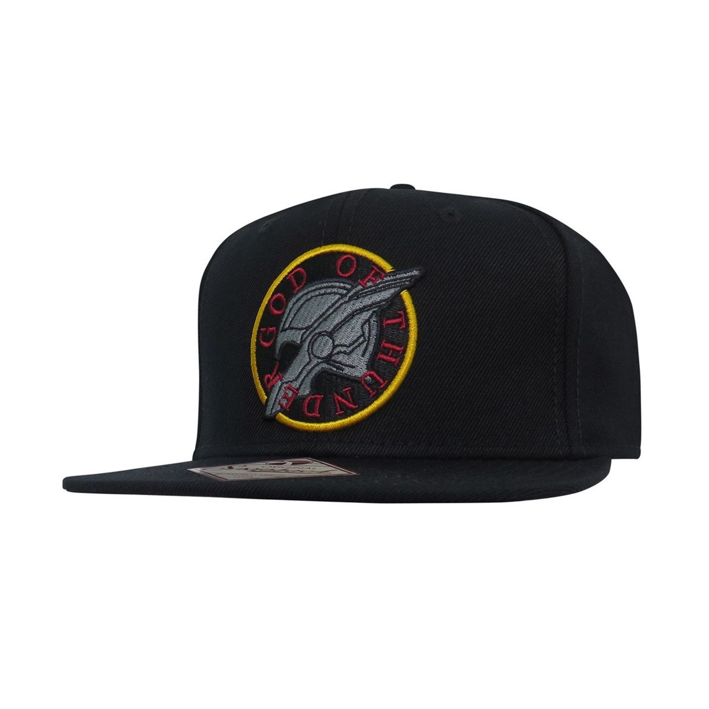 Thor Ragnarok God of Thunder Logo Black Snapback Hat, Black