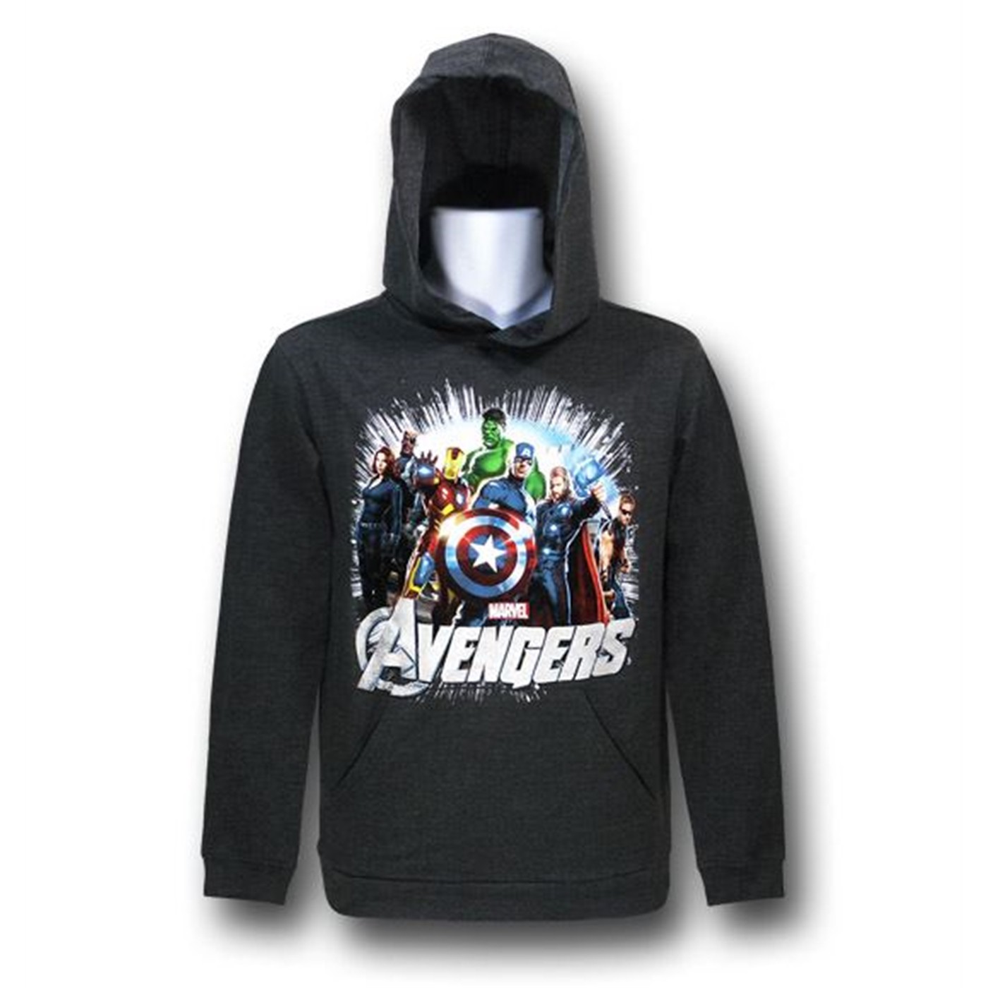 Avengers Movie Gray Youth Hoodie, Grey
