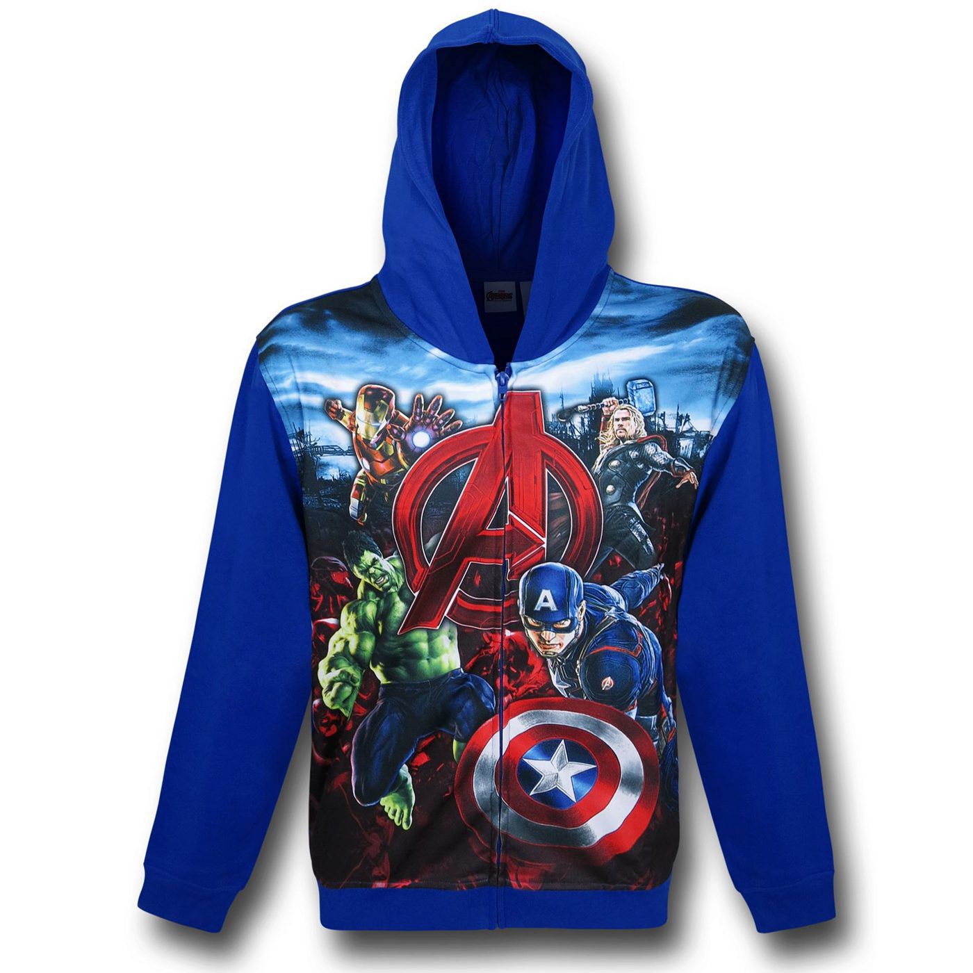 Avengers Sublimated Royal Kids Hoodie, Blue