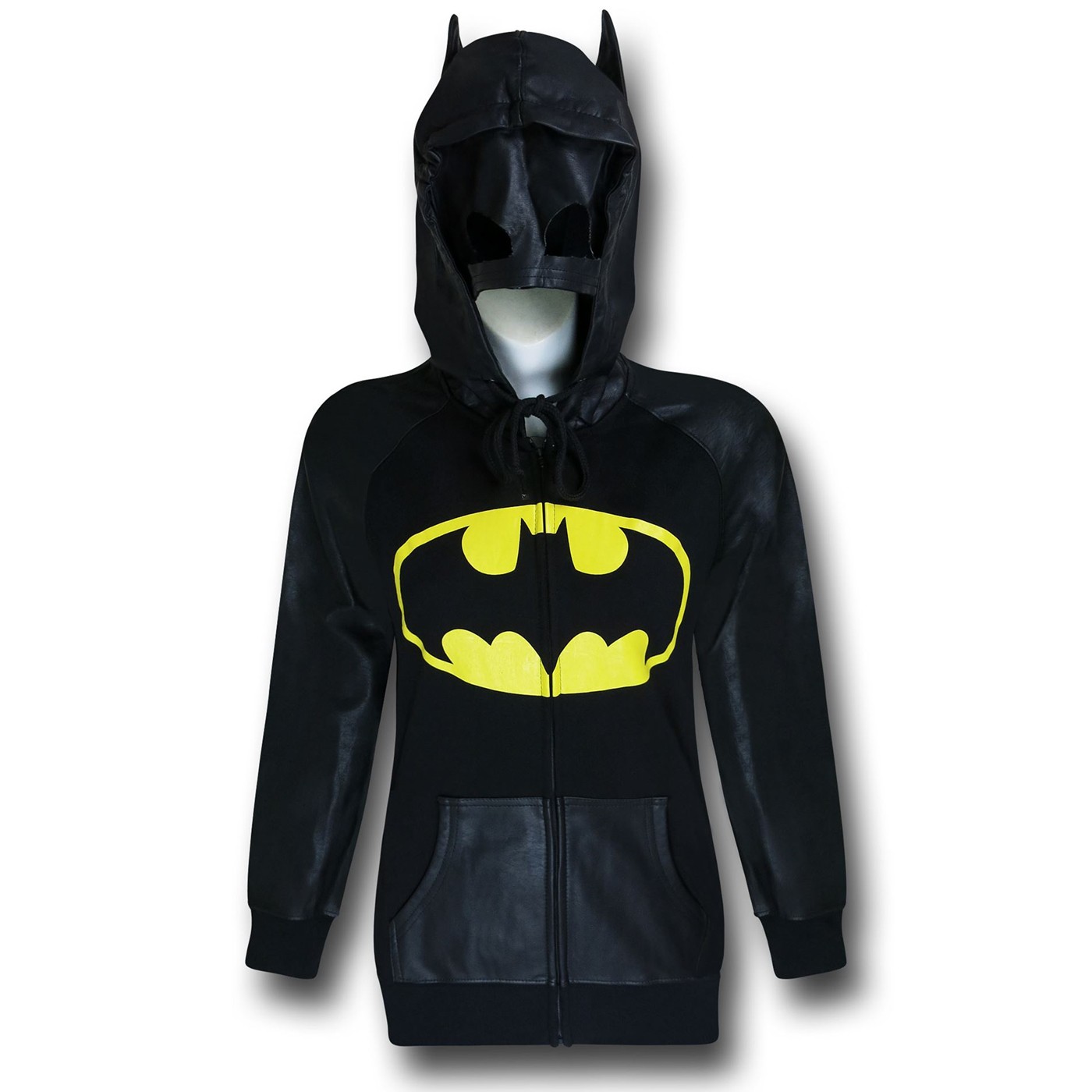 Batman Mask & Hood Women's Hoodie, Black