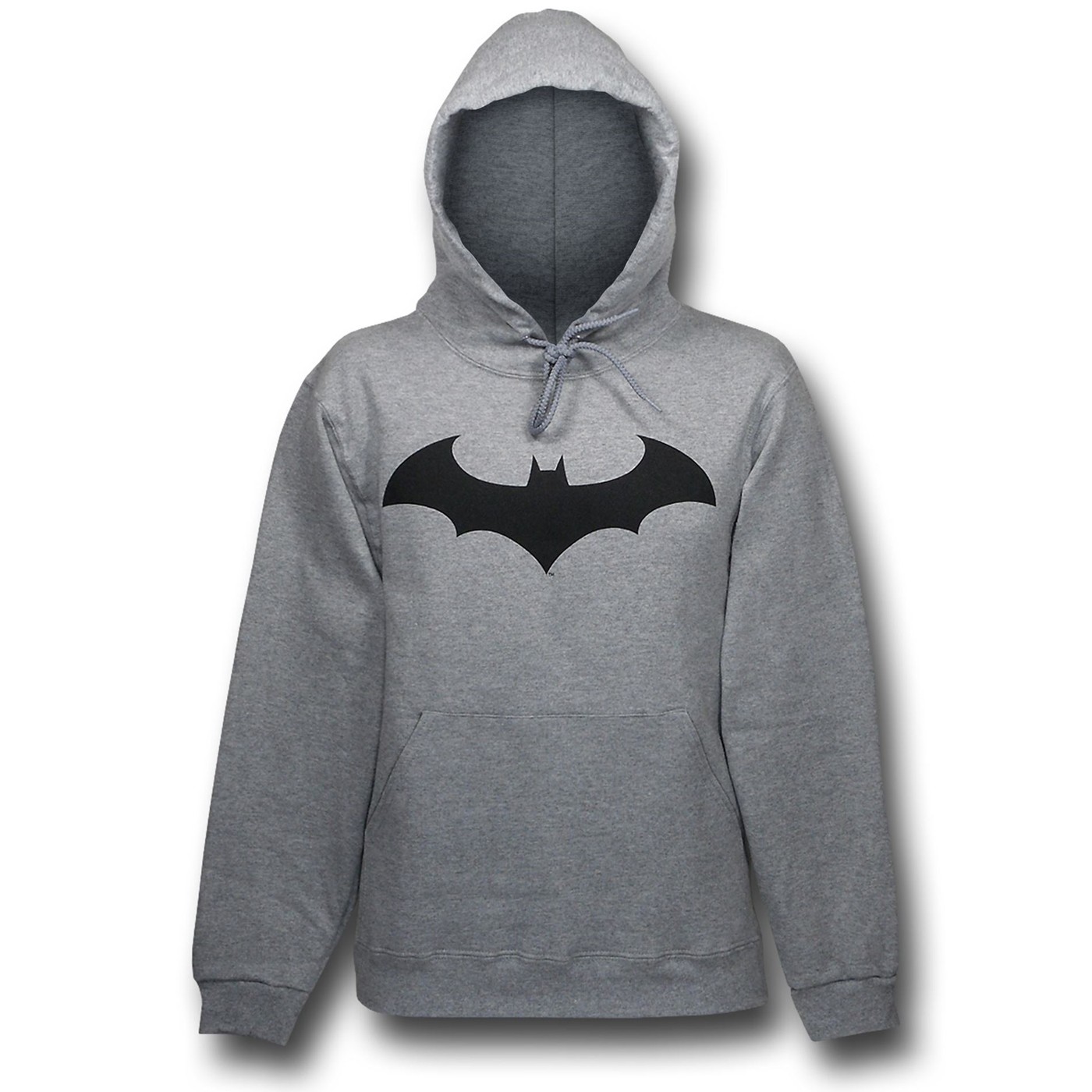 Batman Symbol IV Heather Grey Hoodie Sweatshirt, Grey