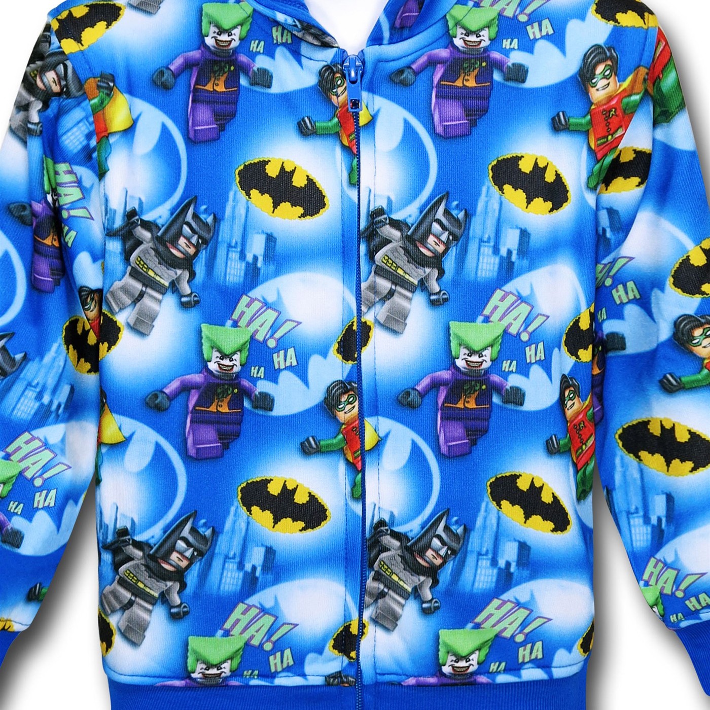 Batman LEGO Blue All-Over Print Kids Hoodie, Blue