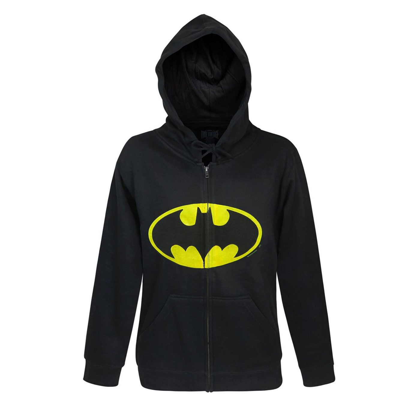 Batman Symbol Factory Second Men's Zipper Hoodie, Black