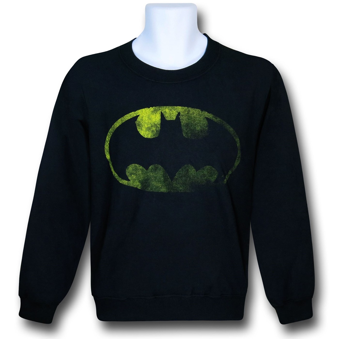 Batman Distressed Symbol Sweatshirt, Black
