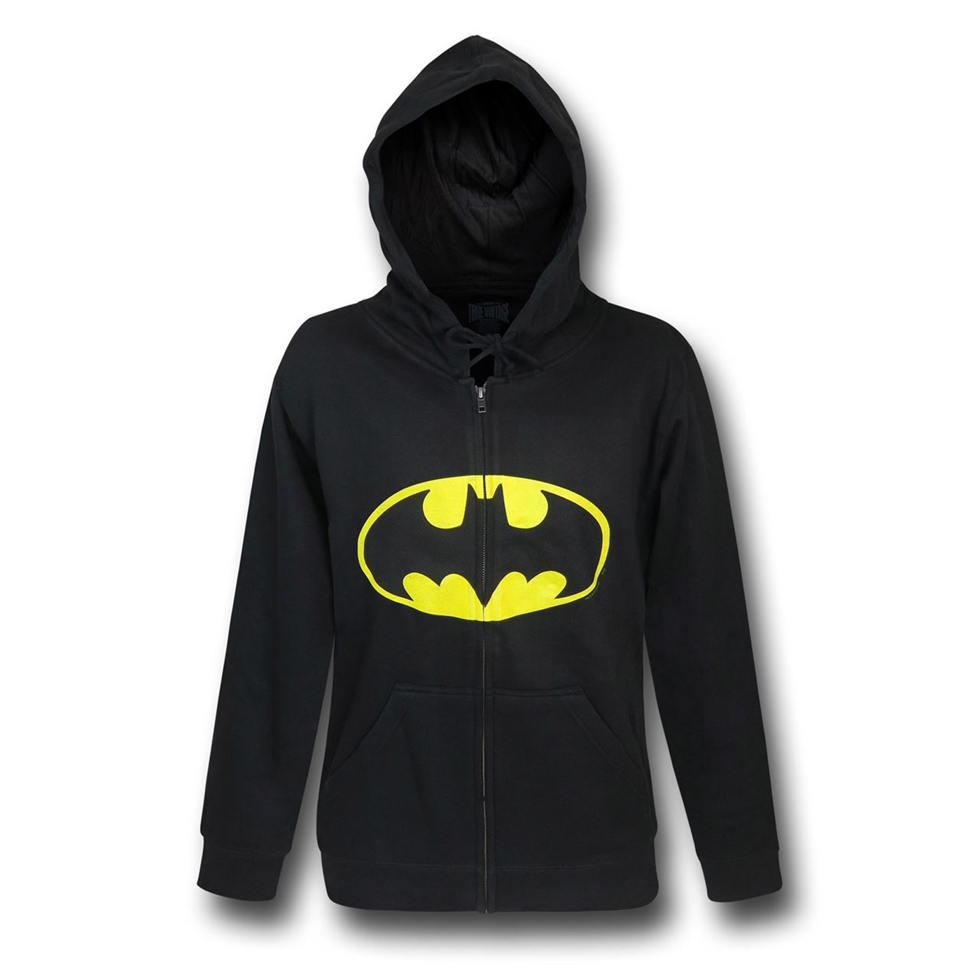Batman Symbol Men's Zipper Hoodie, Black