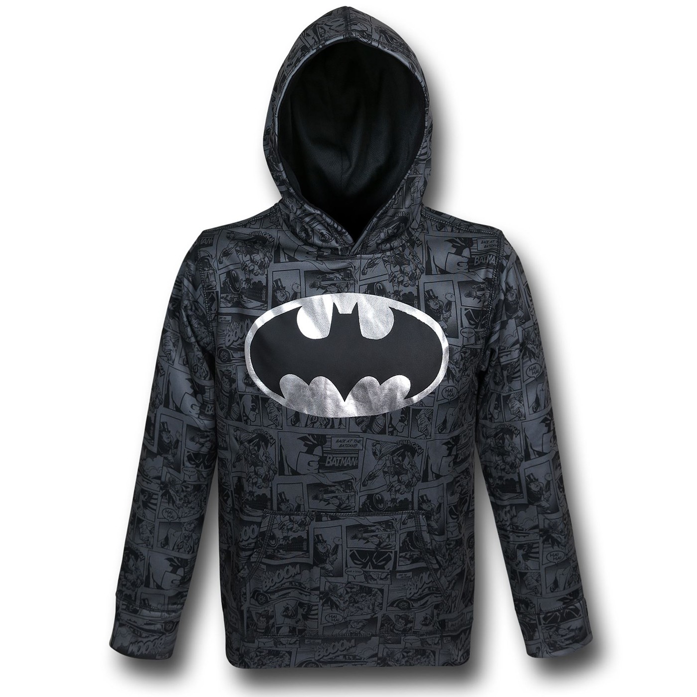 Batman Symbol Stealth Kids Hoodie, Black