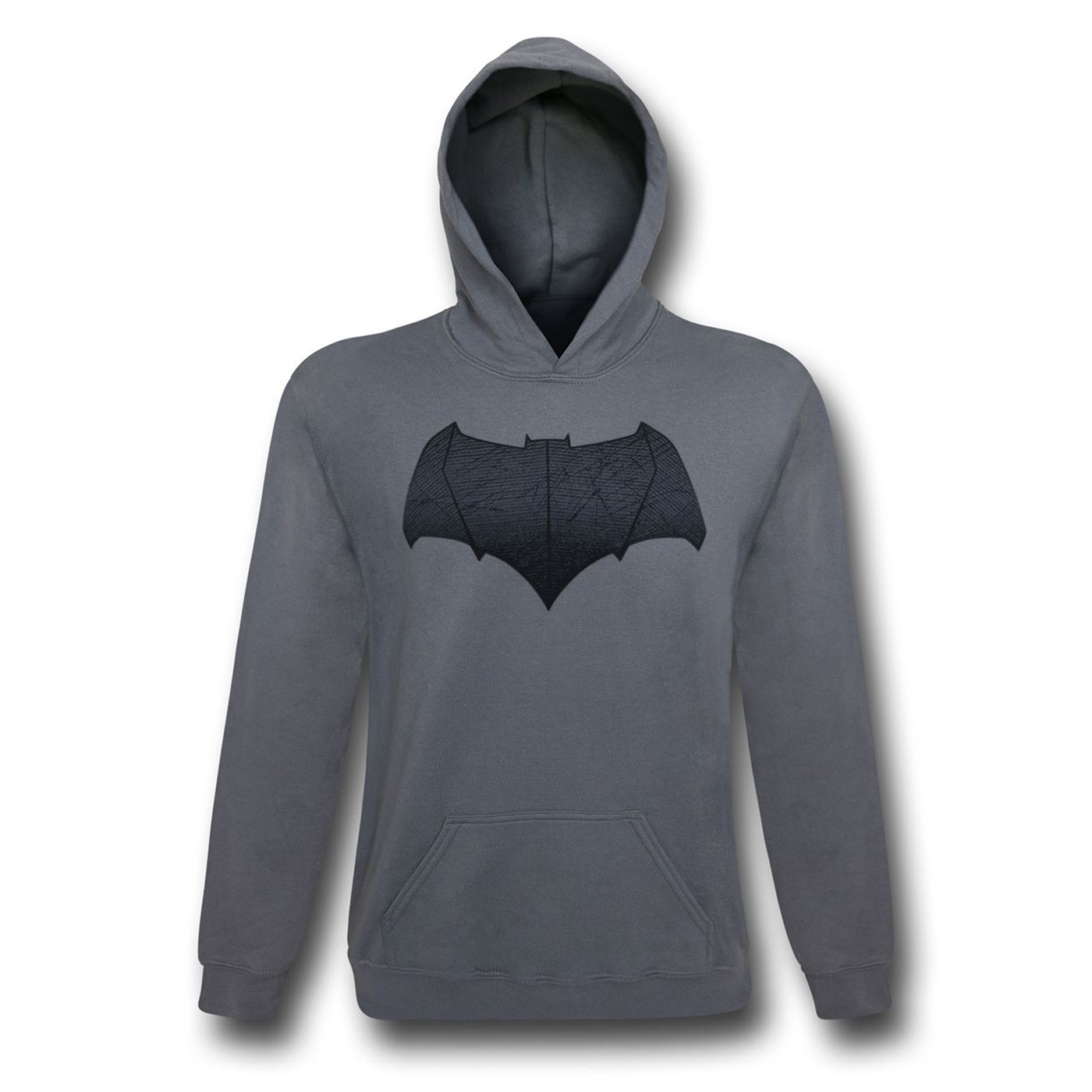Batman Vs Superman Batman Symbol Kids Hoodie, Grey