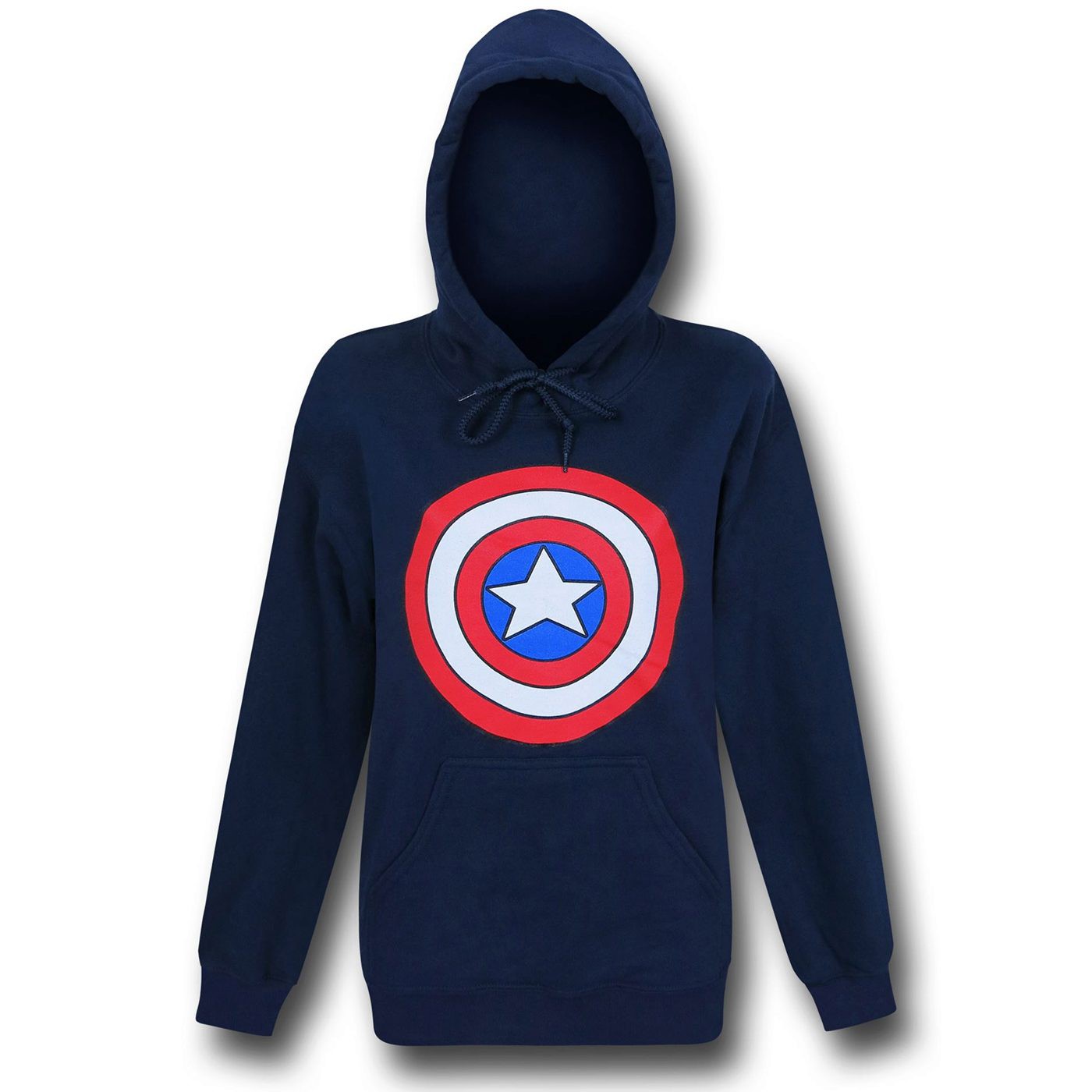 Captain America Shield Women's Navy Hoodie, Blue