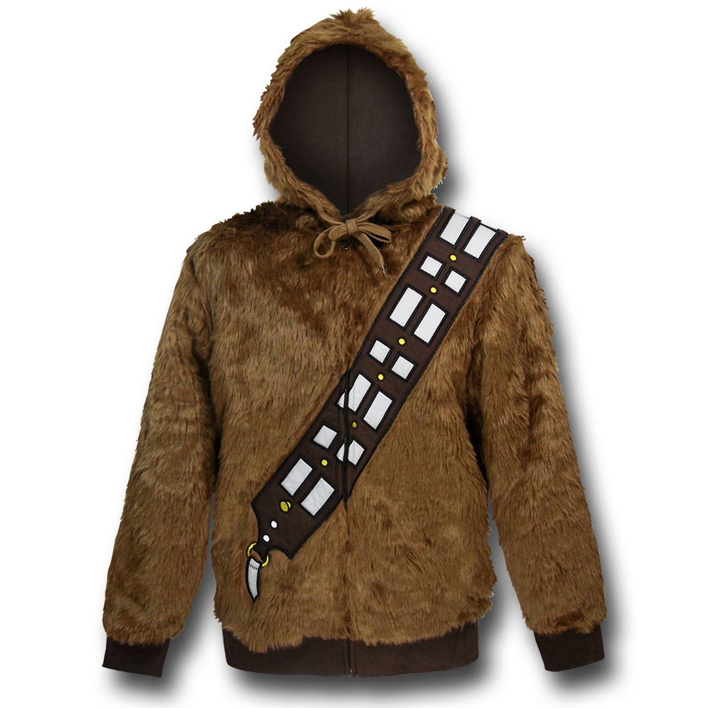 Chewbacca Costume Zip-Up Hoodie, Brown