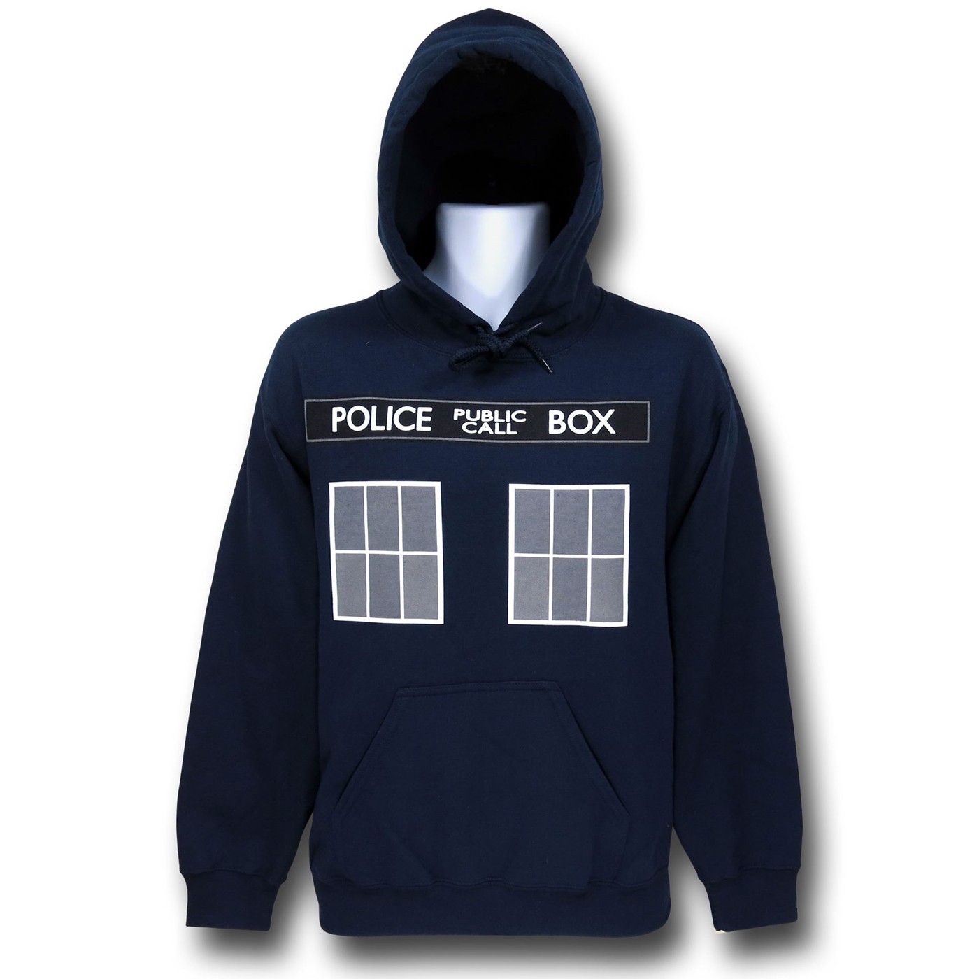 Doctor Who Blue Tardis Pullover Hoodie, Blue