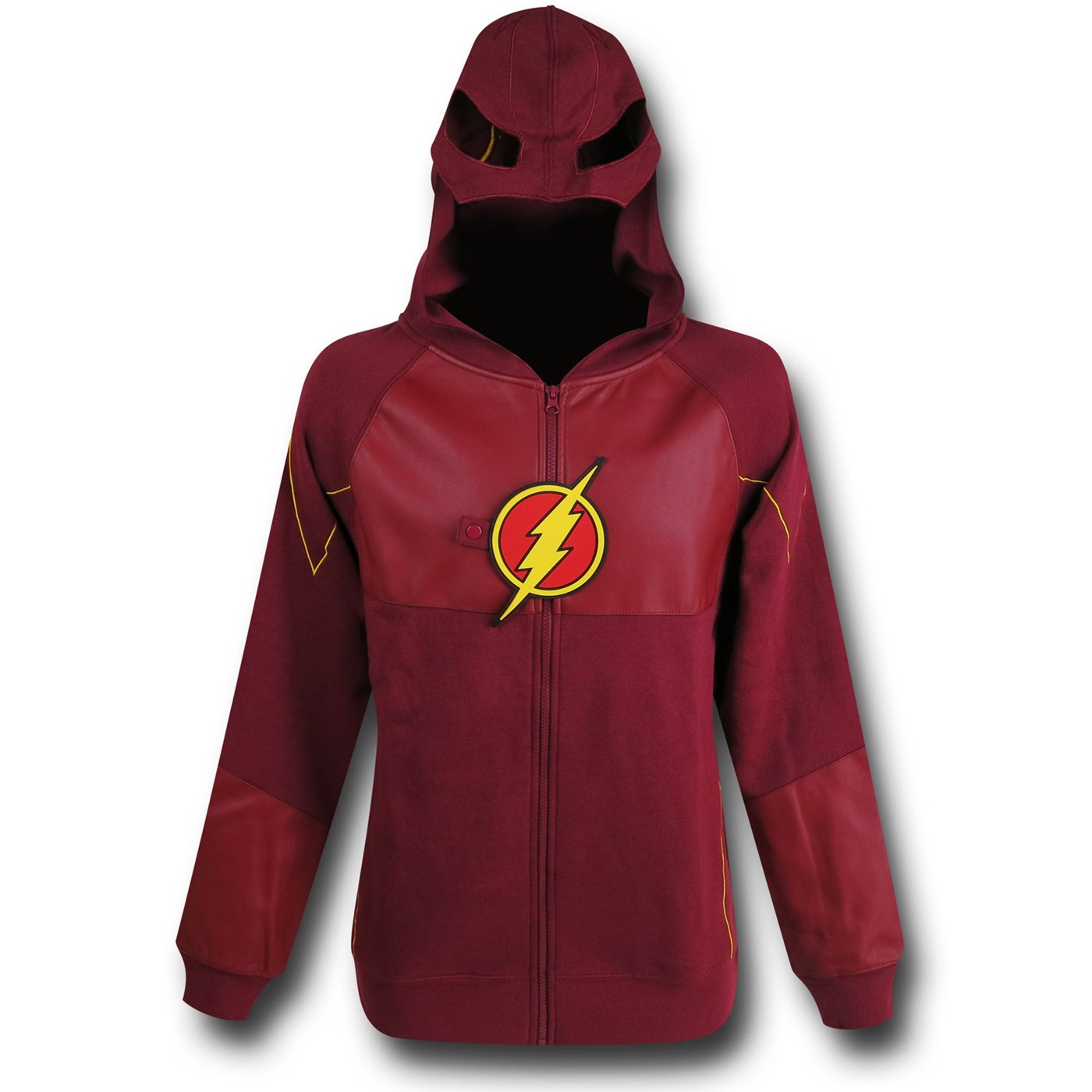 Flash TV Show Suit-Up Costume Zip-Up Hoodie, Red