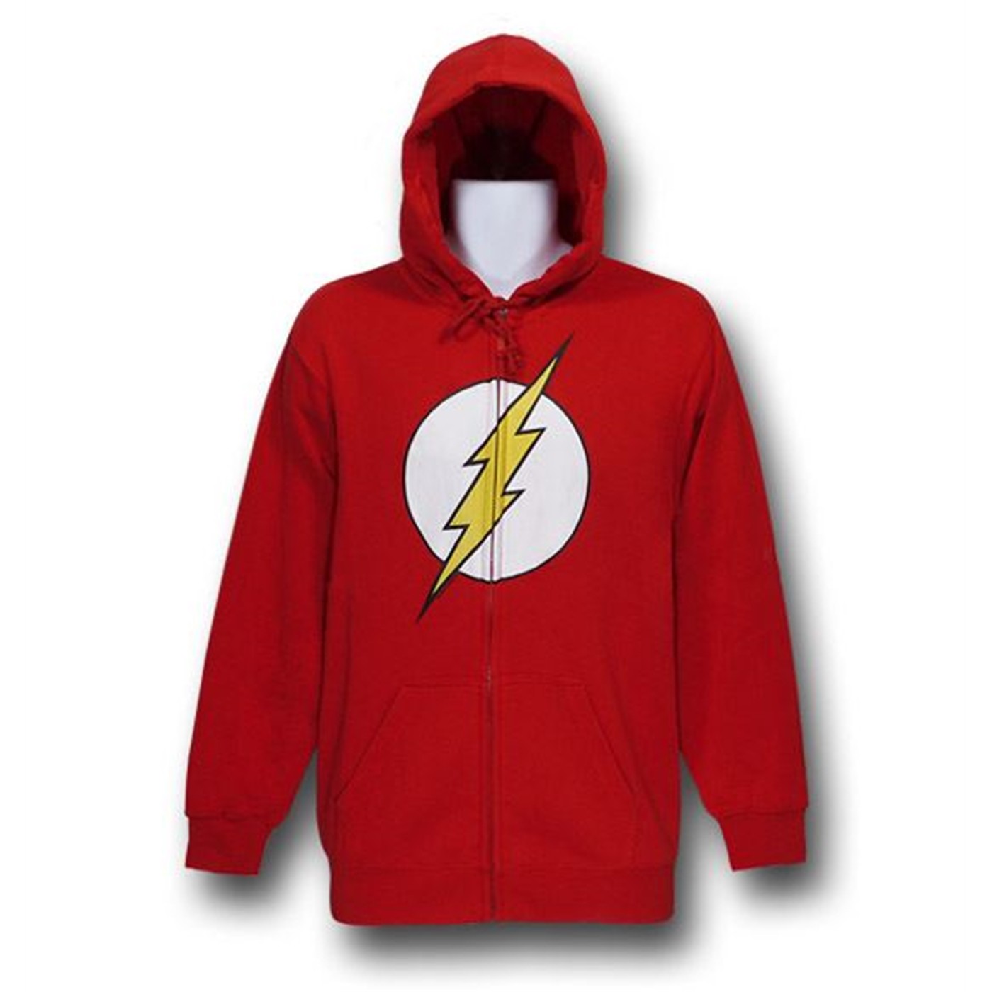 Flash Symbol Zip-Up Hoodie, Red