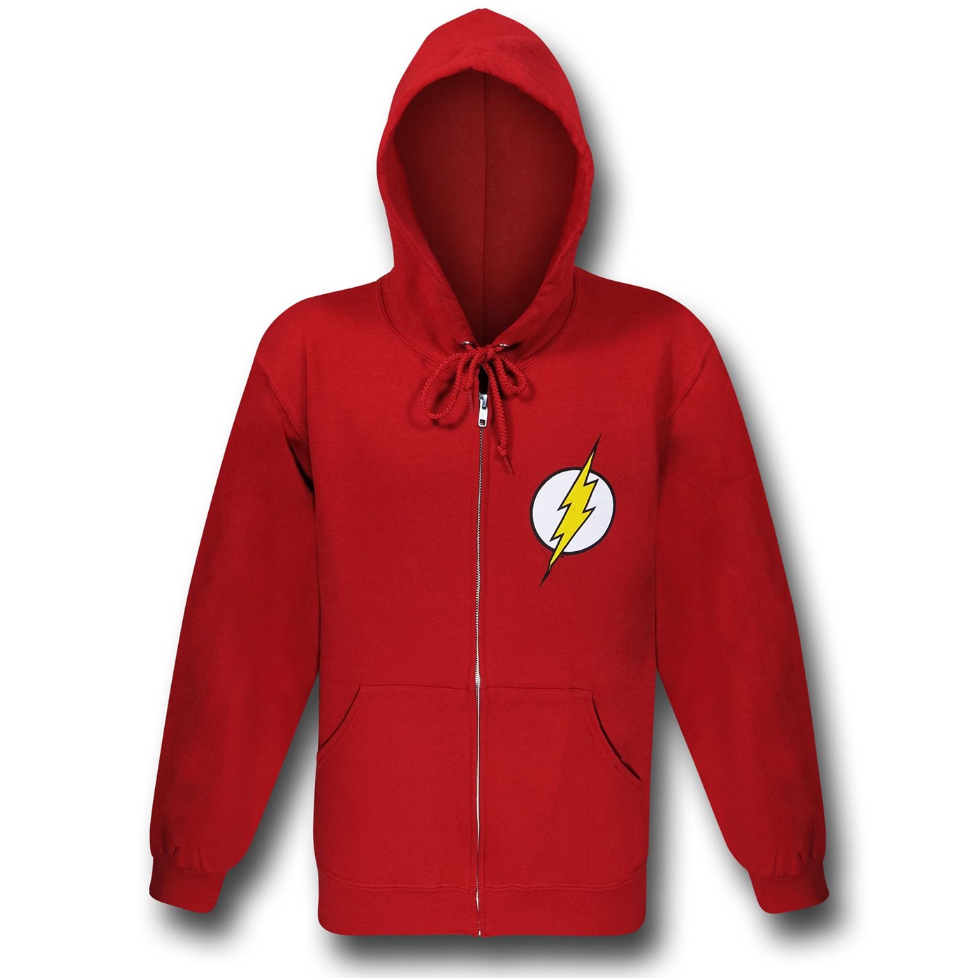 Flash Big Symbol Back Zip-Up Hoodie, Red
