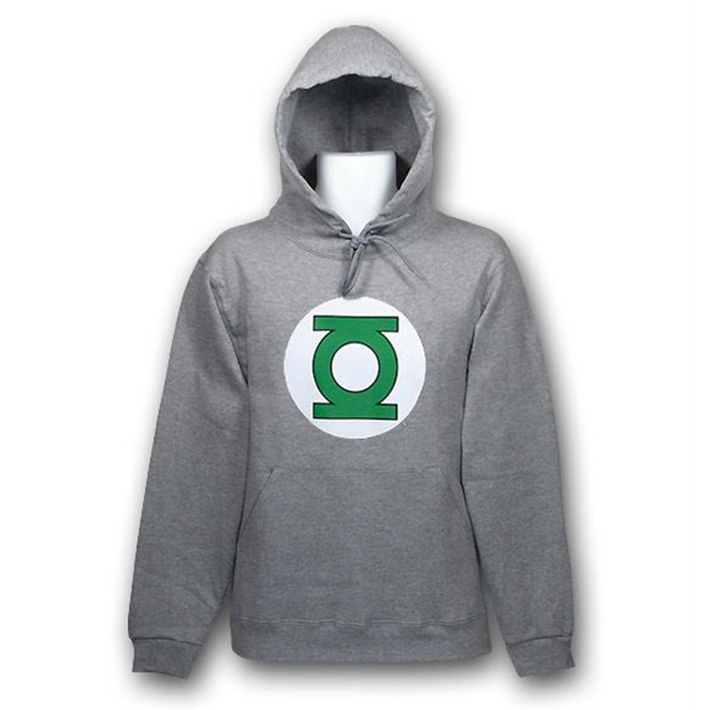 Green Lantern Symbol Heather Gray Hoodie, Grey