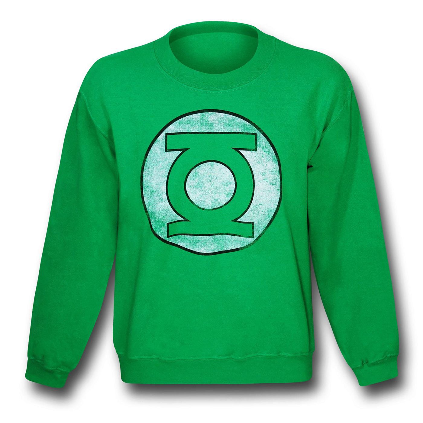 Green Lantern Distressed Symbol Sweatshirt, Green
