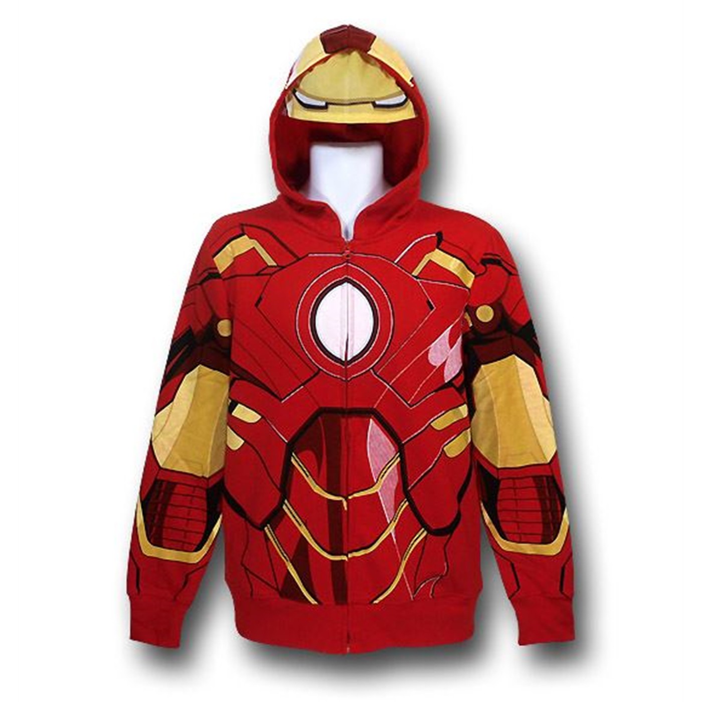 Iron Man Costume Hoodie with Mask, Red