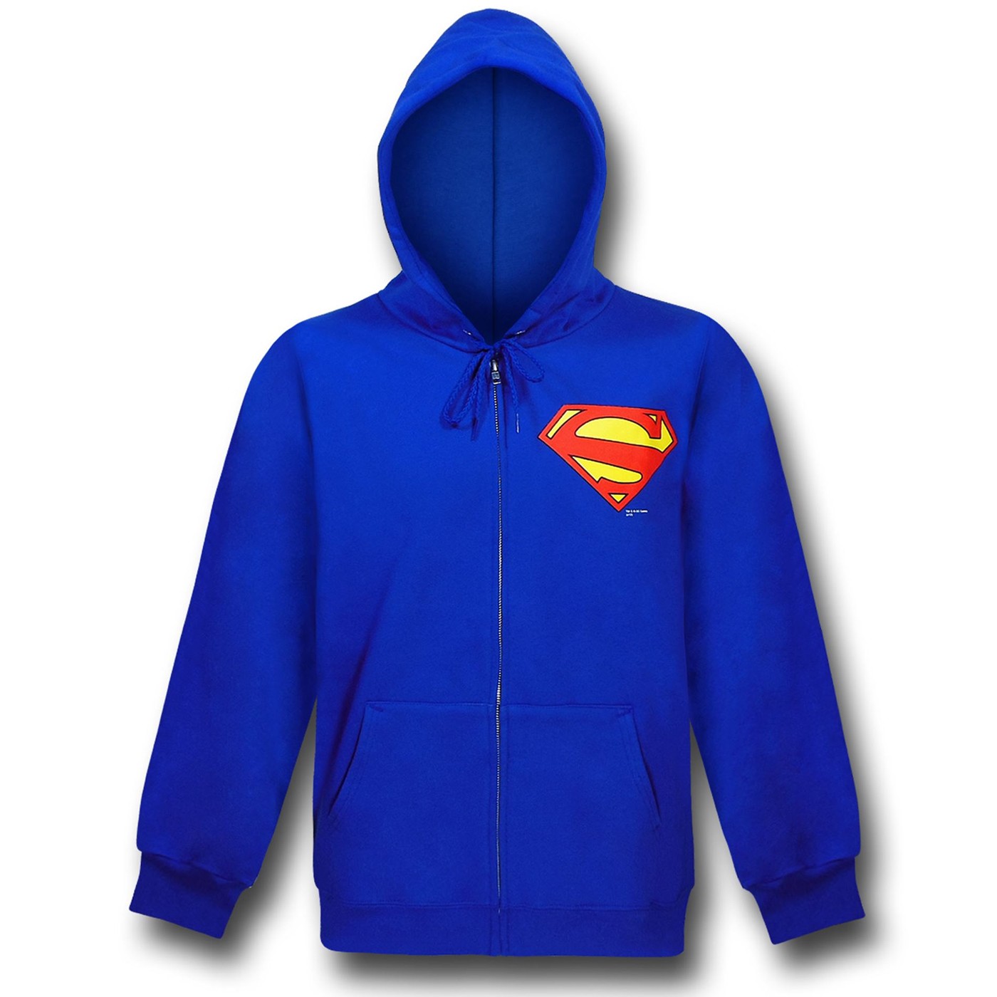Superman 52.2 Symbol Blue Zip-Up Hoodie, Blue