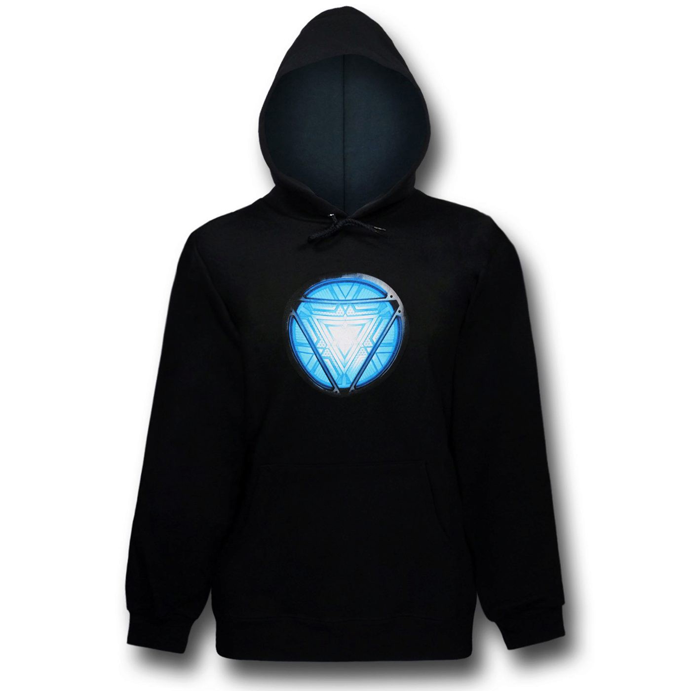 Iron Man Blue Arc Hoodie, Black