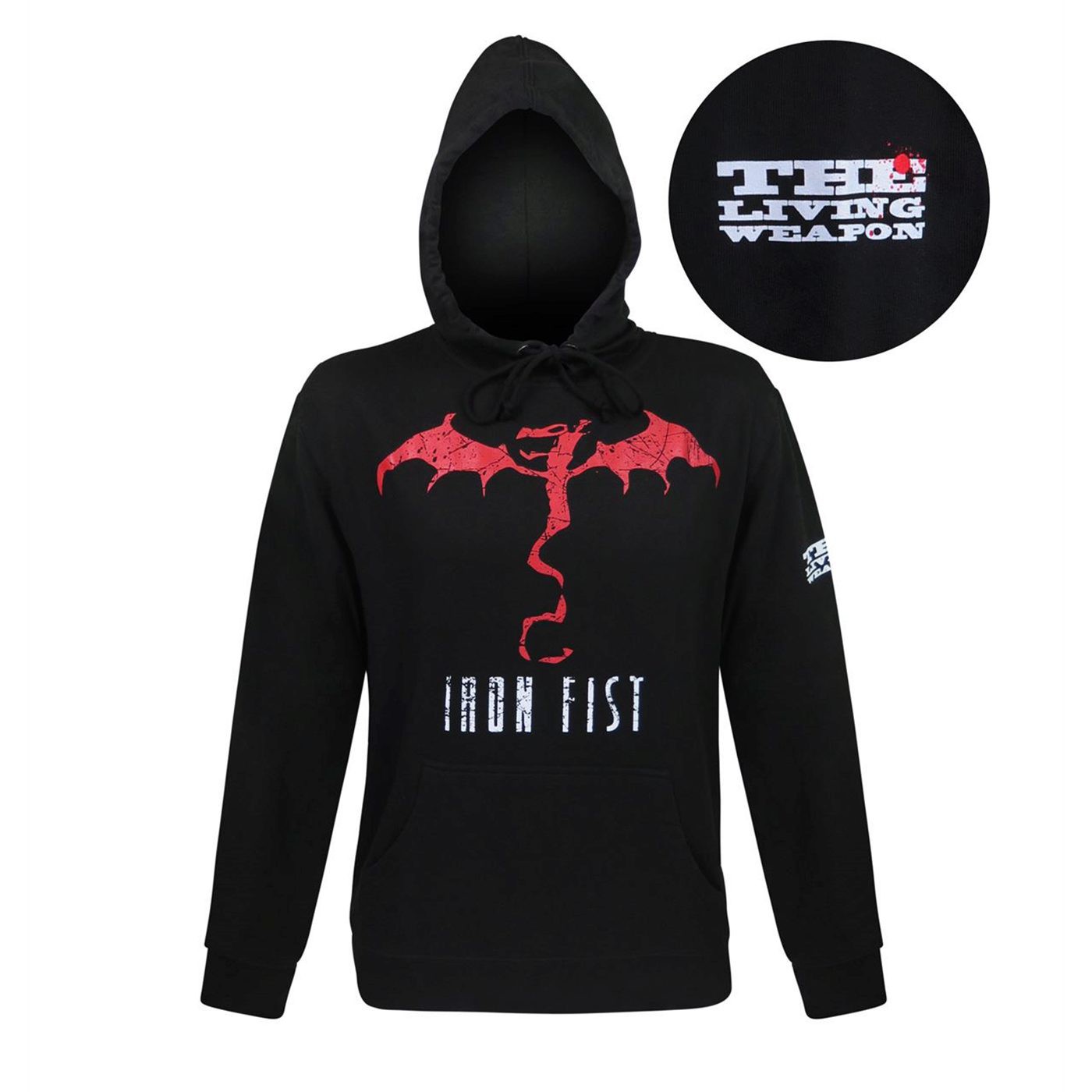 Iron Fist Living Weapon Dragon Men's Hoodie, Black