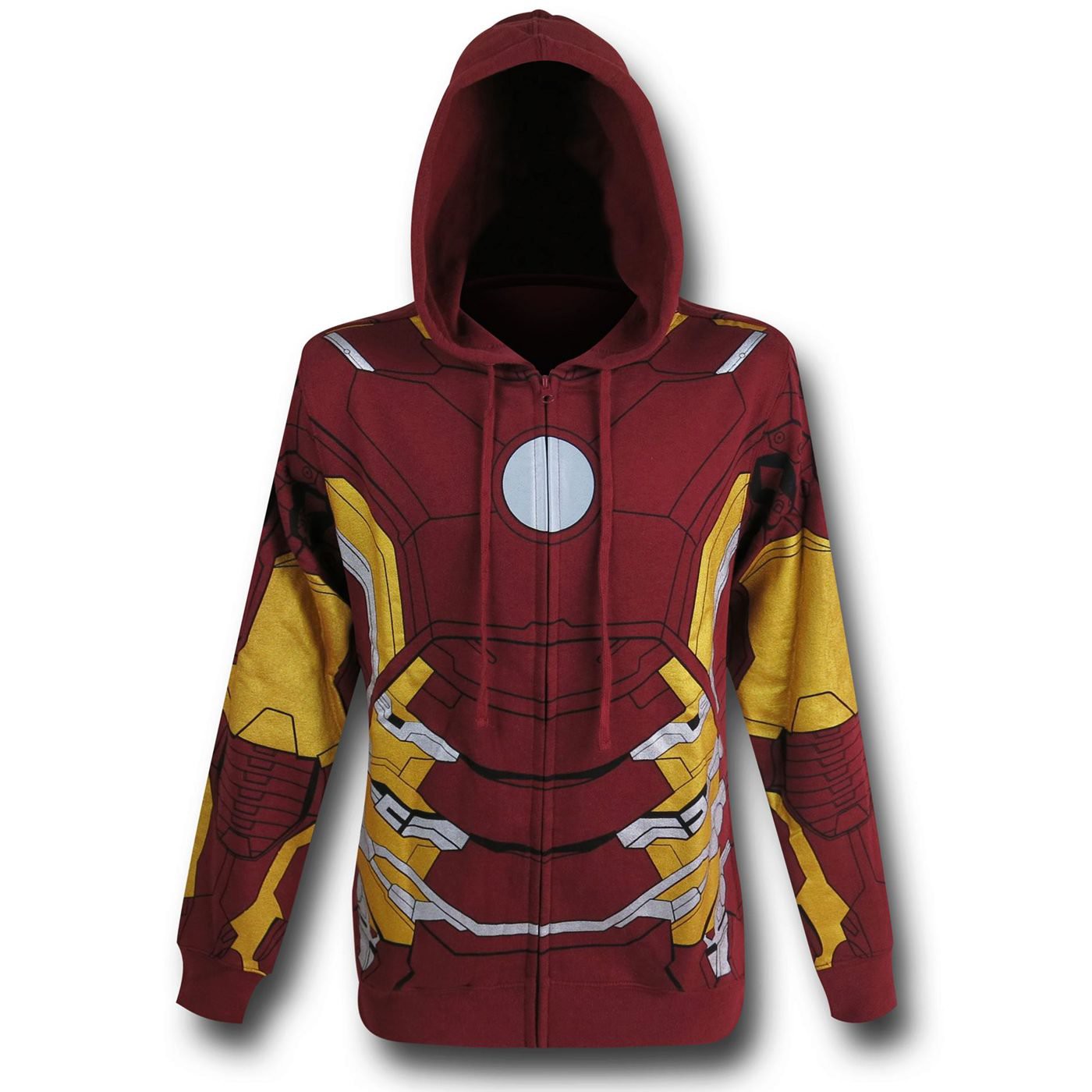 Iron Man Suit-Up Costume Zip-Up Hoodie, Red