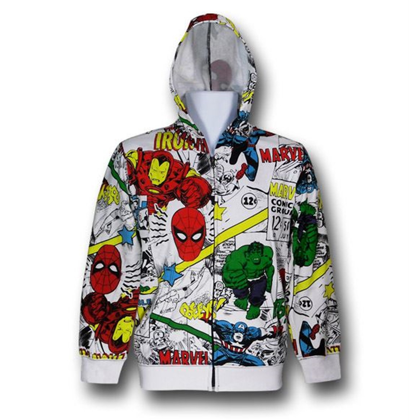 Marvel Kids Comic Explosion Hoodie, White