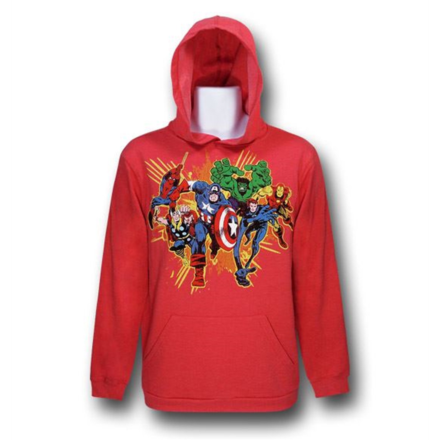 Marvel Avengers Burst Red Youth Hoodie, Red