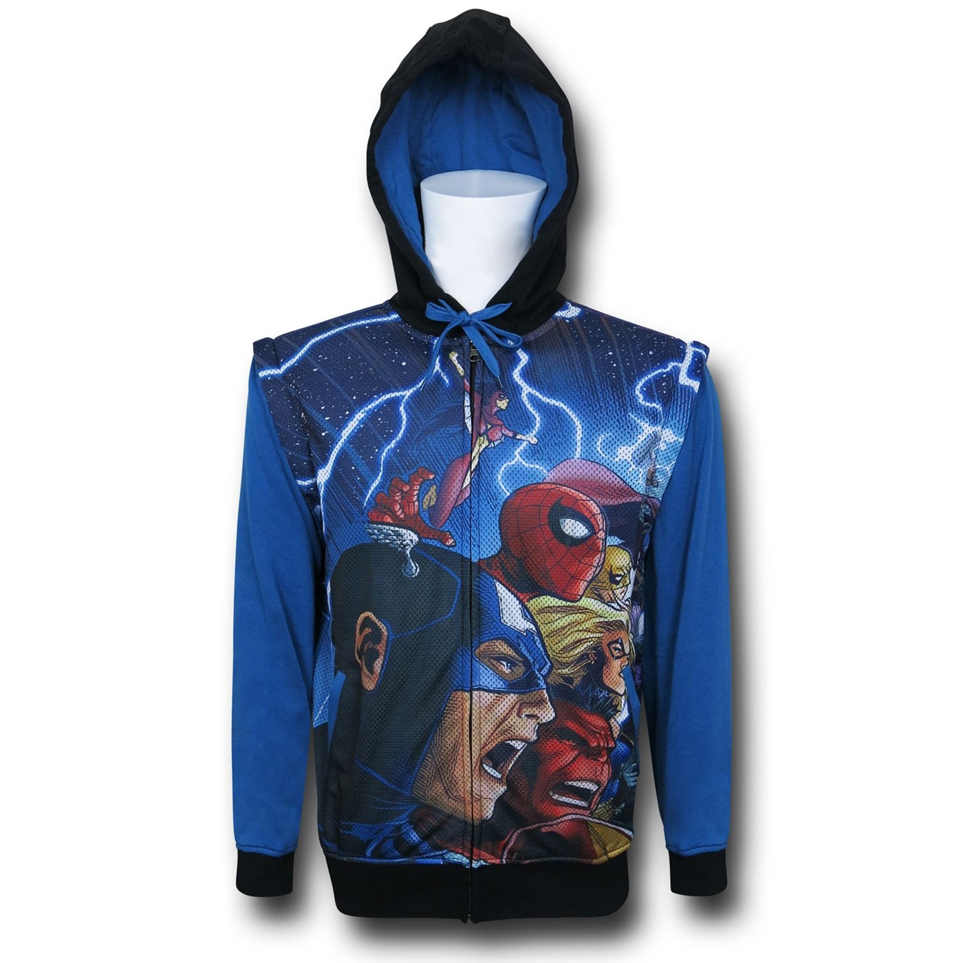 Avengers Vs. X-Men Sublimated Hoodie, Blue