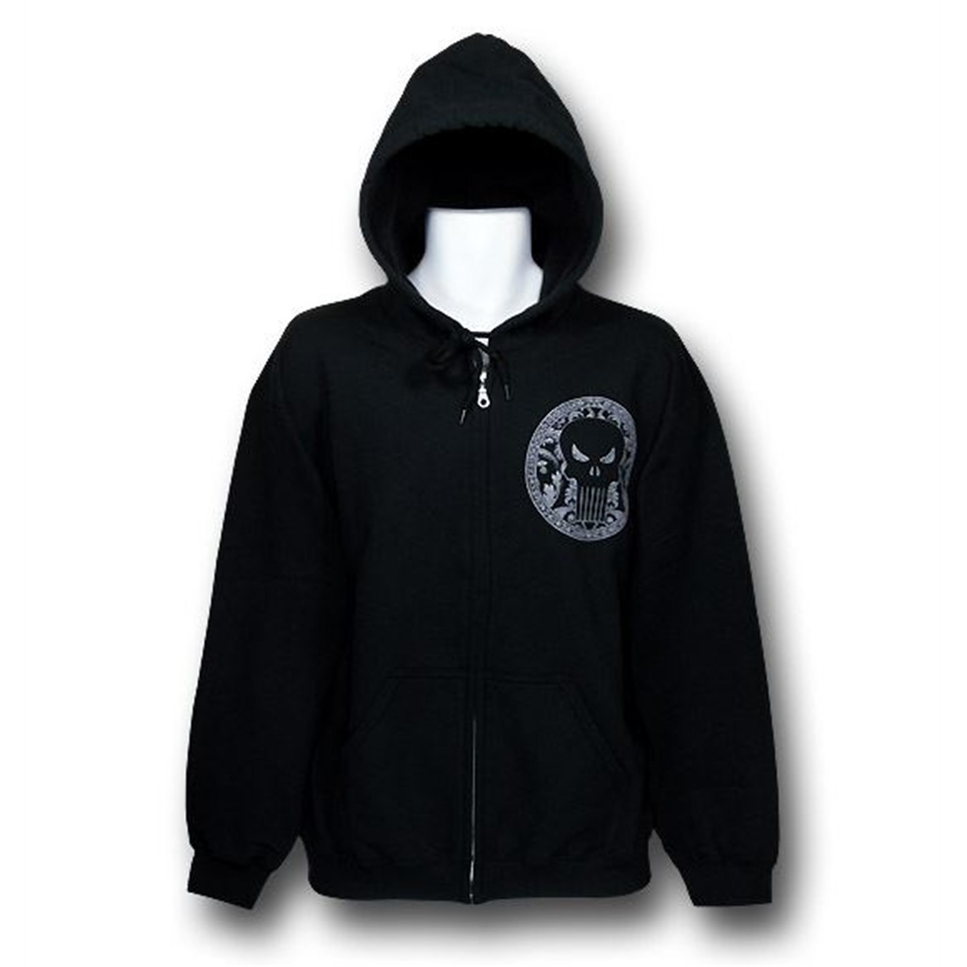 Punisher Not Vengeance Zip-Up Hoodie, Black