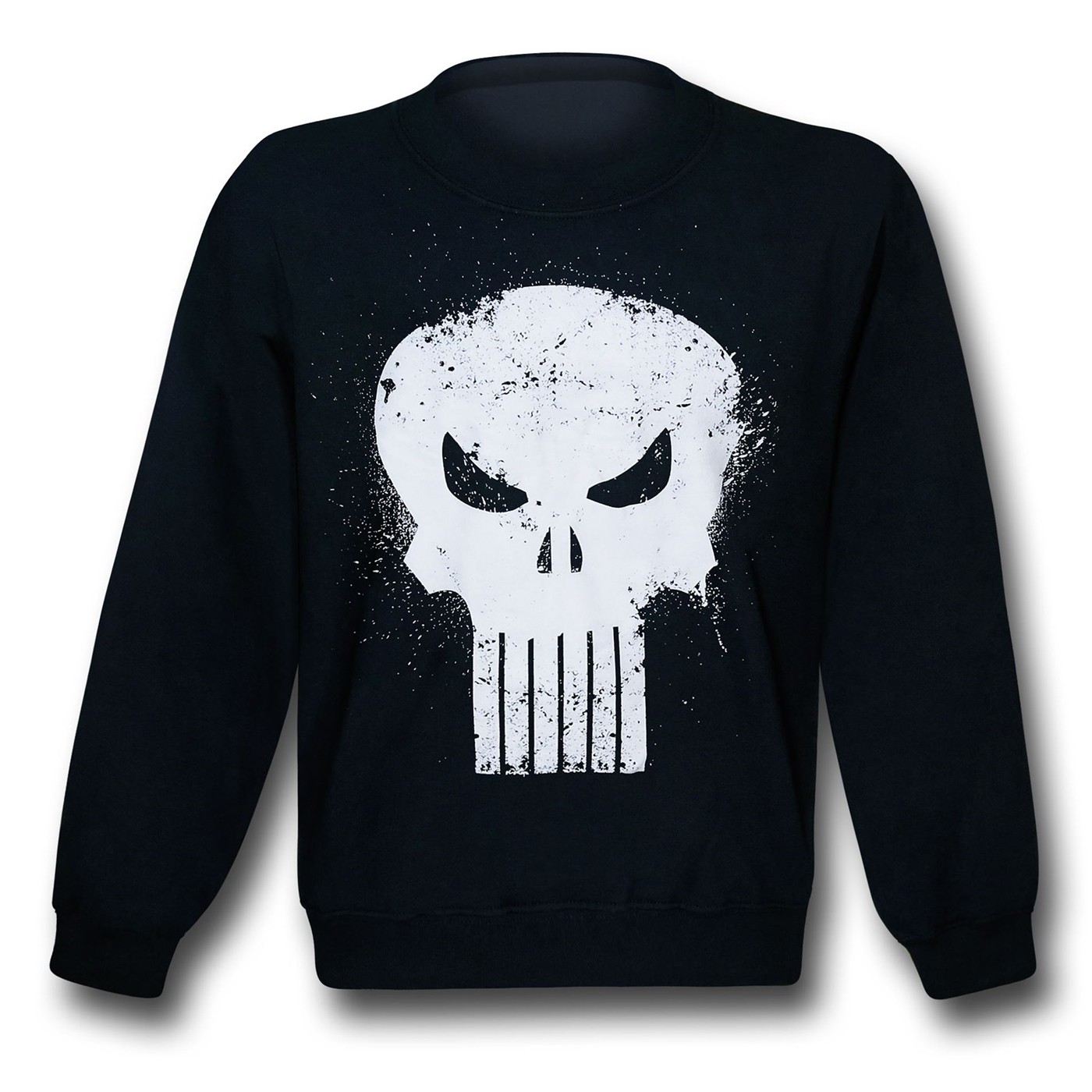 Punisher Distressed Symbol Sweatshirt, Black