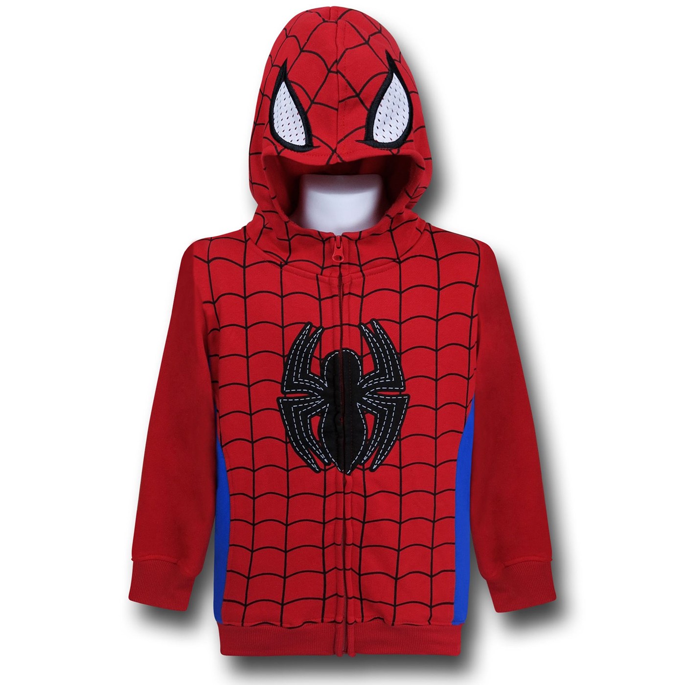 Spectacular Spiderman Masked Kids Costume Hoodie, Red