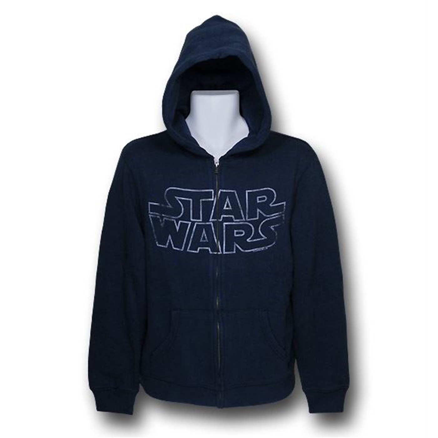Star Wars Logo Zip Up Junk Food Hoodie, Blue