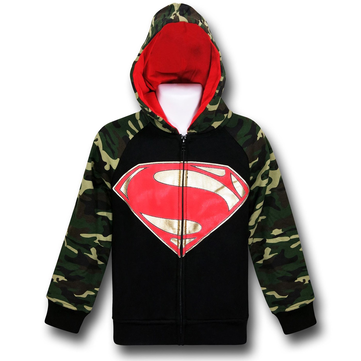 Superman Camo Kids Hoodie, Green
