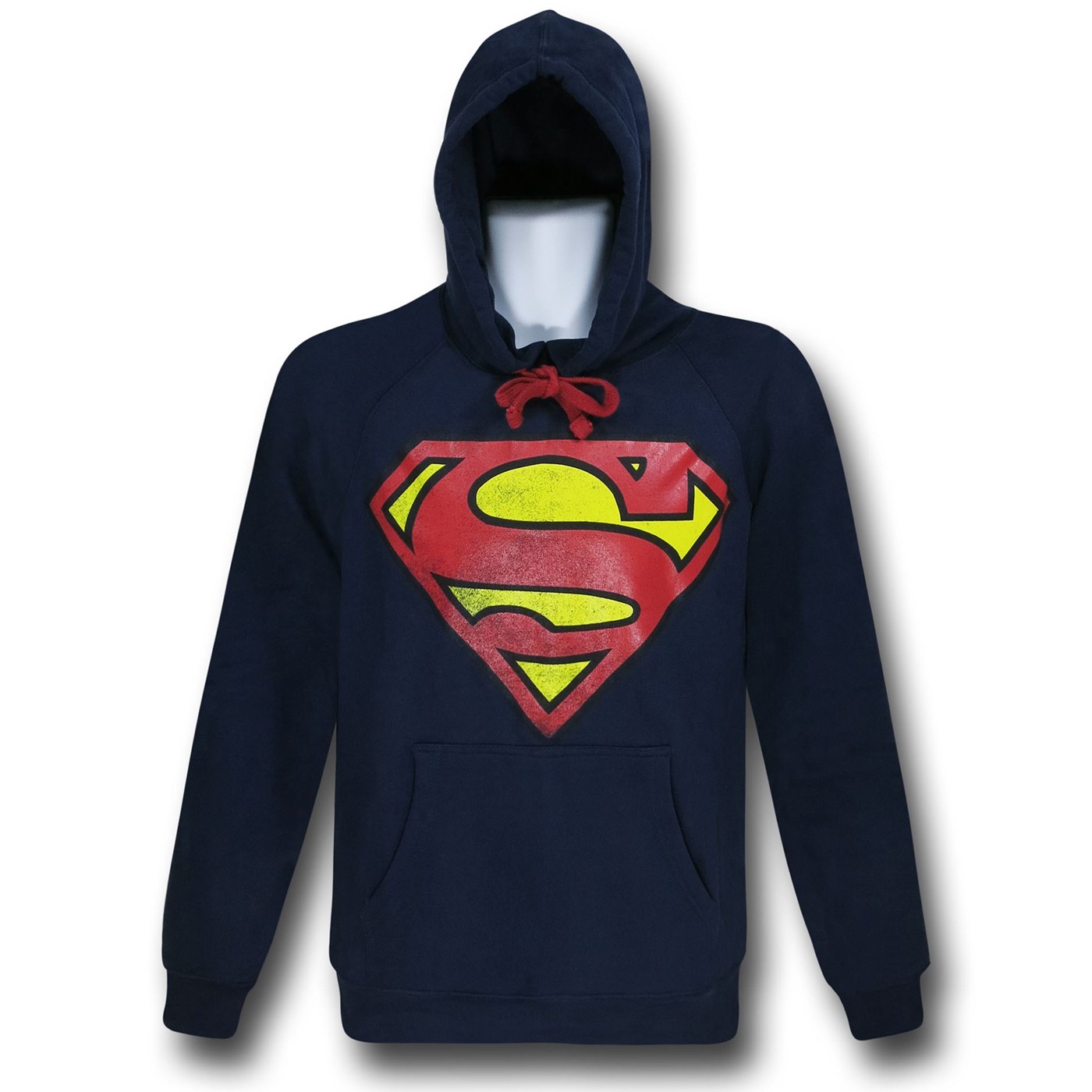 Superman Symbol Navy Pullover Hoodie, Blue