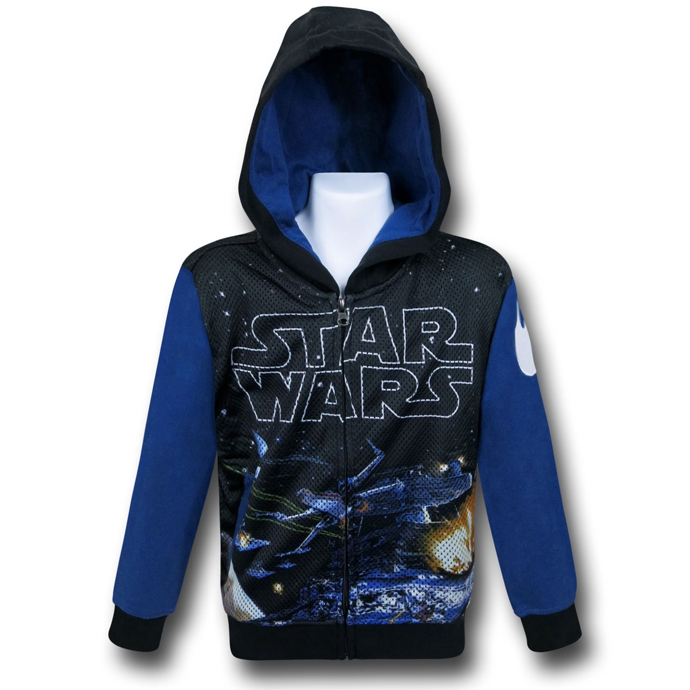 Star Wars Deep Stars Zip Kids Hoodie, Black