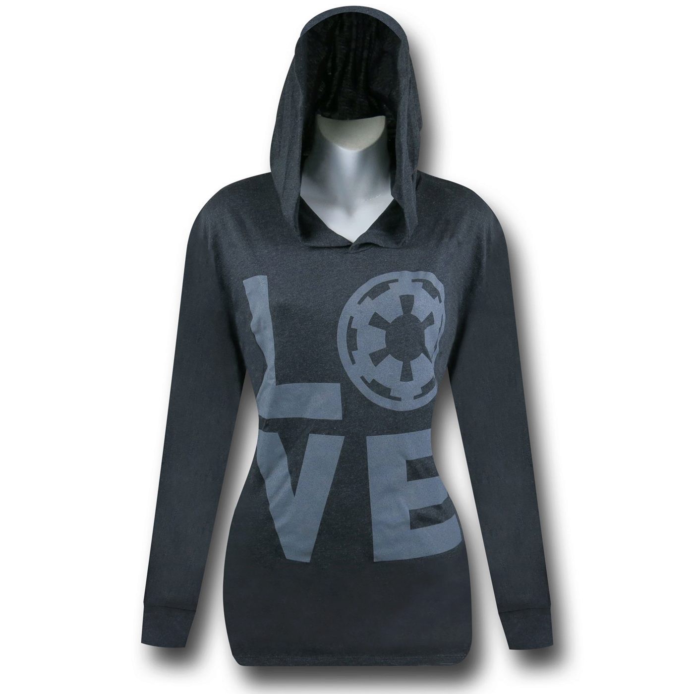 Star Wars LOVE Women's Long Sleeve w/ Hood, Black