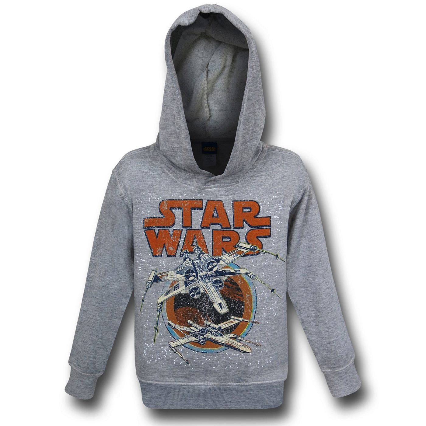 Star Wars Squadron Kids Pullover Burnout Hoodie, Grey