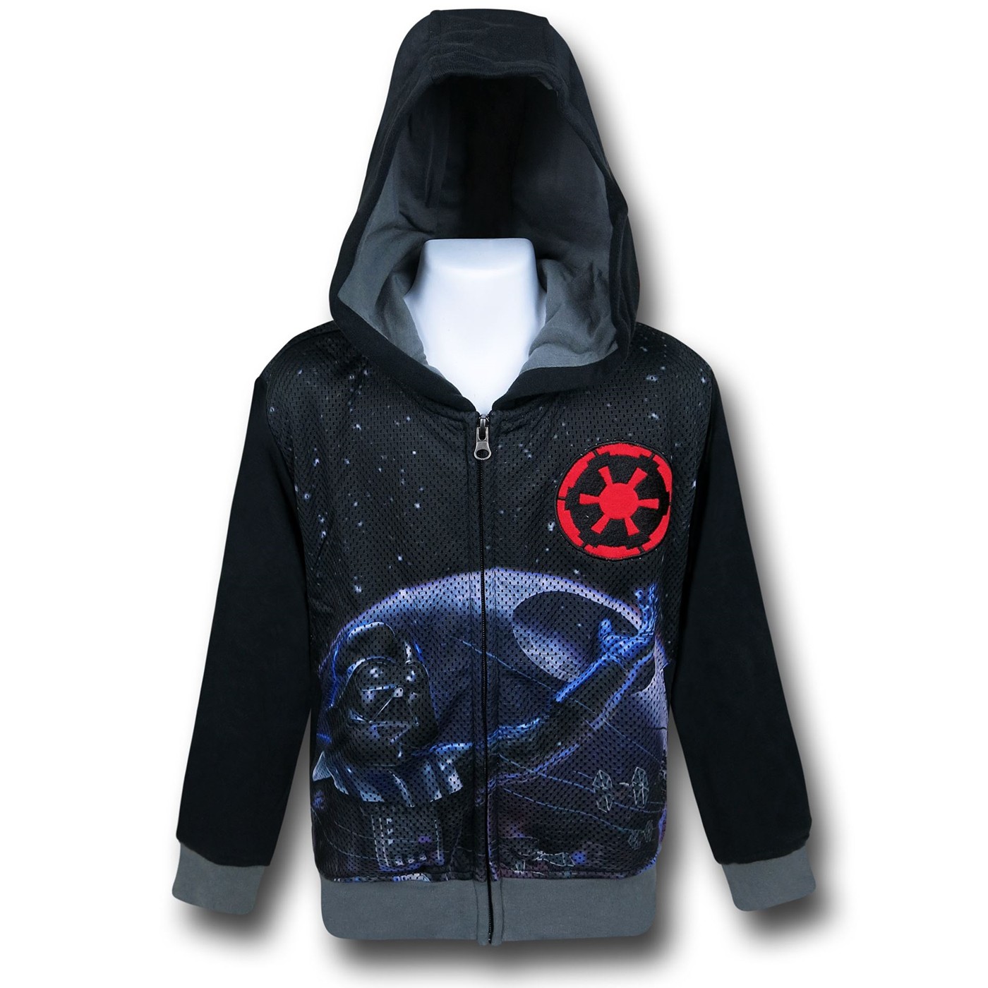 Star Wars Vader Vapor Zip Kids Hoodie, Black