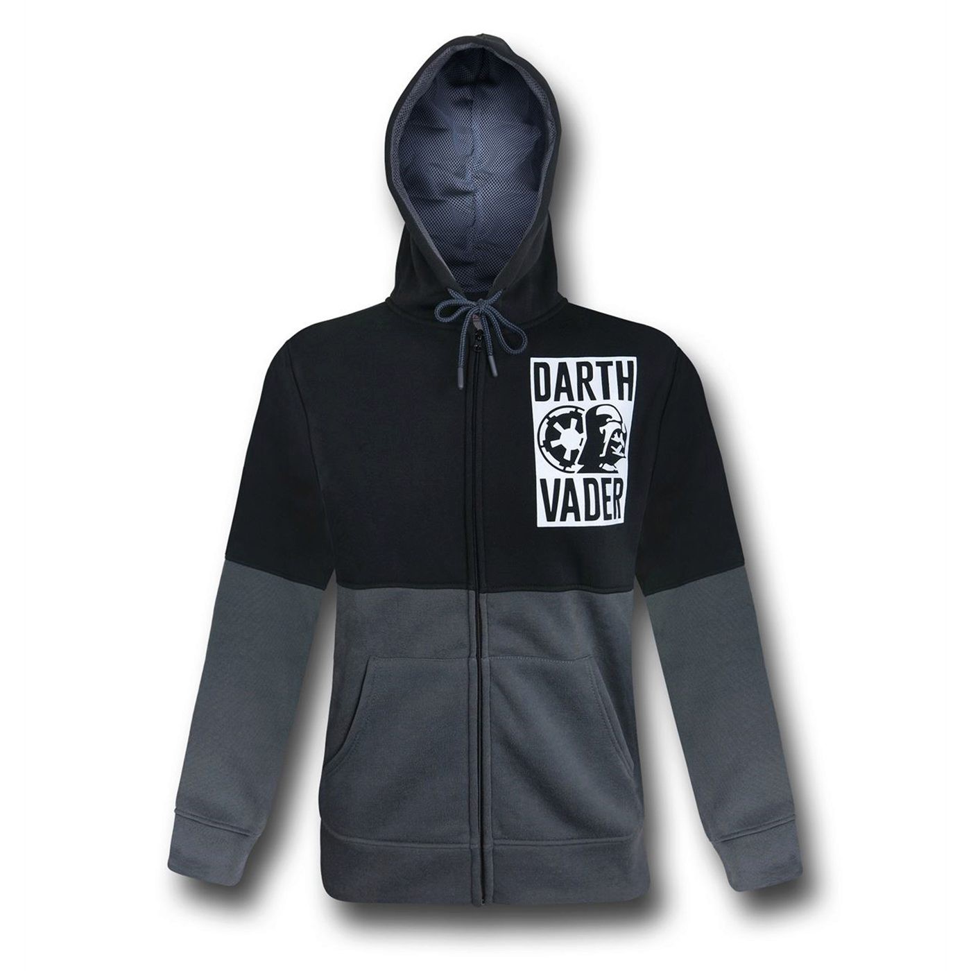 Star Wars Vote Vader Fleece Lined Men's Zipper Hoodie, Black