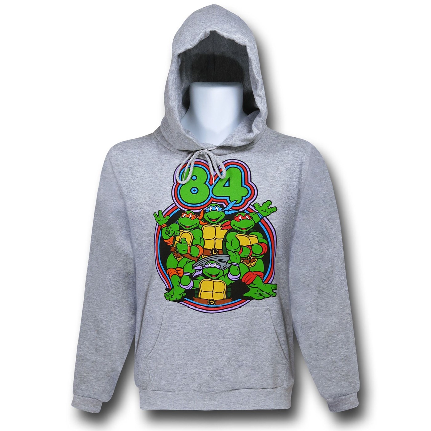 TMNT 84 Heather Grey Hoodie, Grey