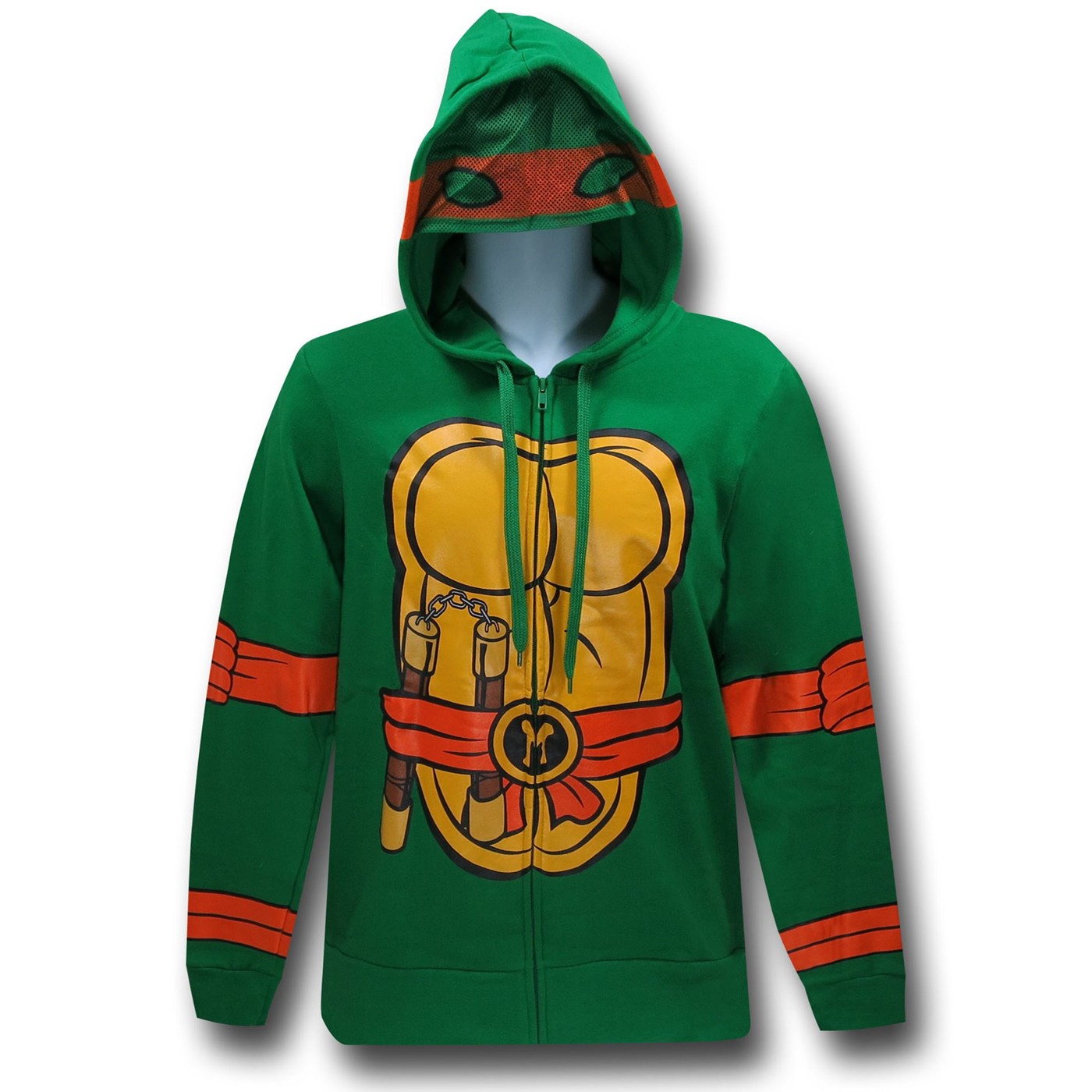 TMNT I Am Mike Zip-Up Hoodie, Green