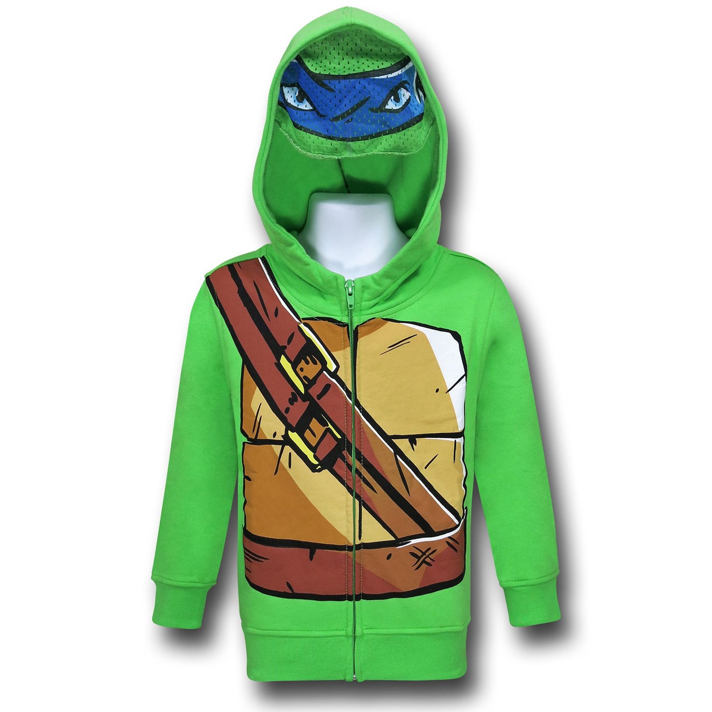 TMNT Leonardo Kids Hoodie with Mask, Green