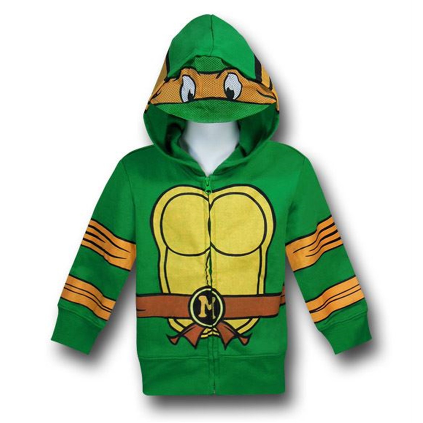 TMNT Michelangelo Kids Costume Hoodie w/Eyes, Green