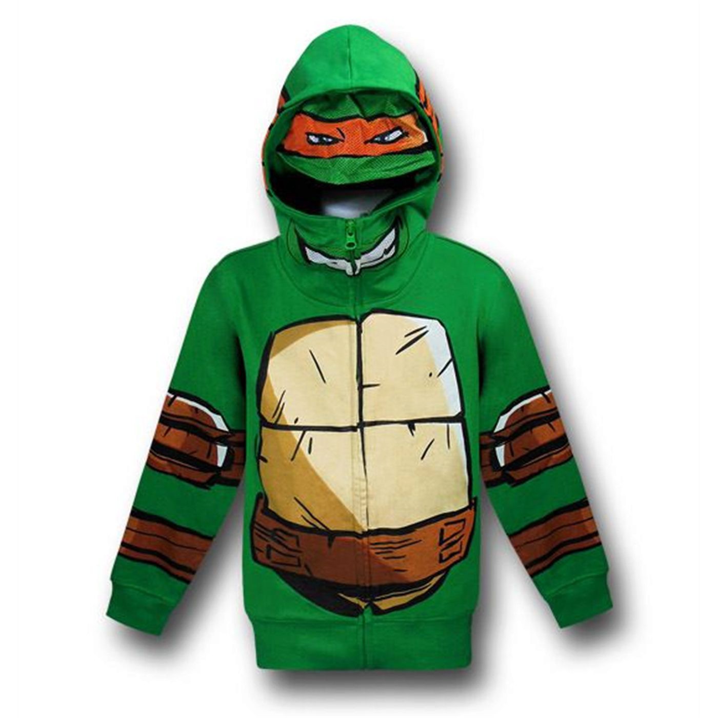 TMNT Orange Mask Kids Costume Hoodie, Green