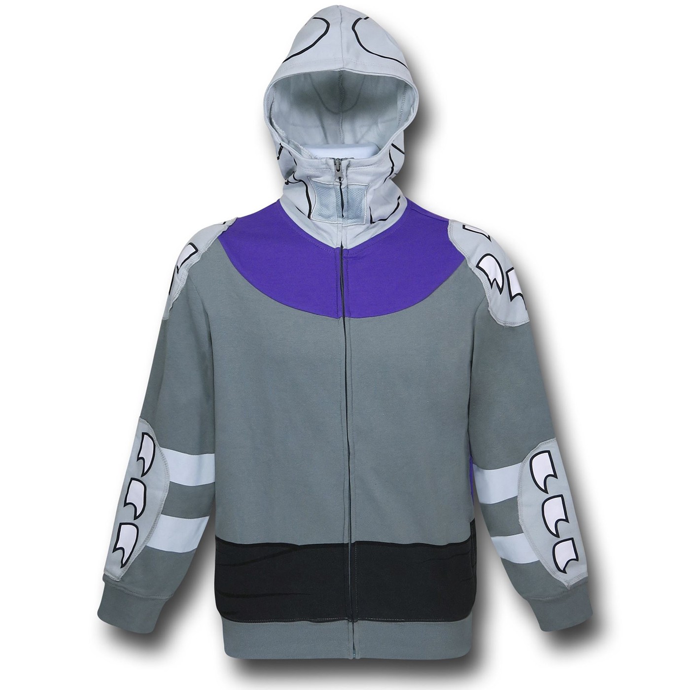 TMNT Shredder Costume Hoodie, Grey