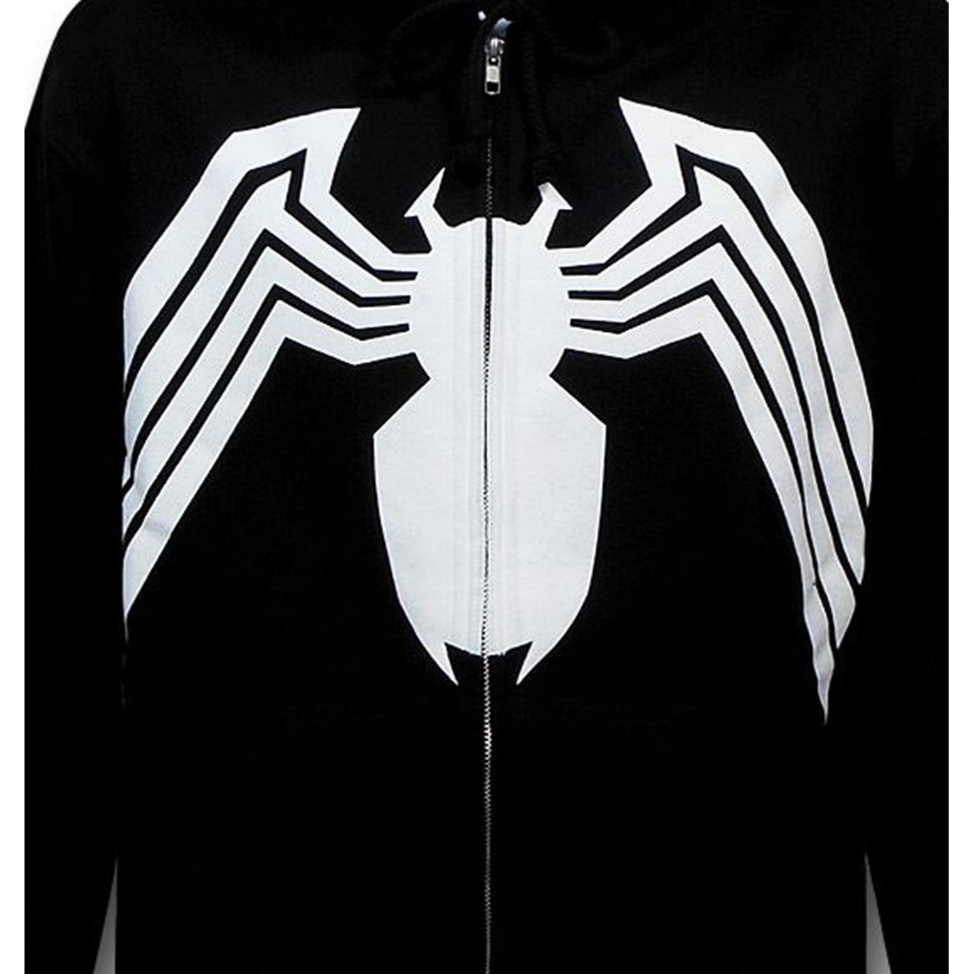 Venom Symbol Black Zip Up Hoodie