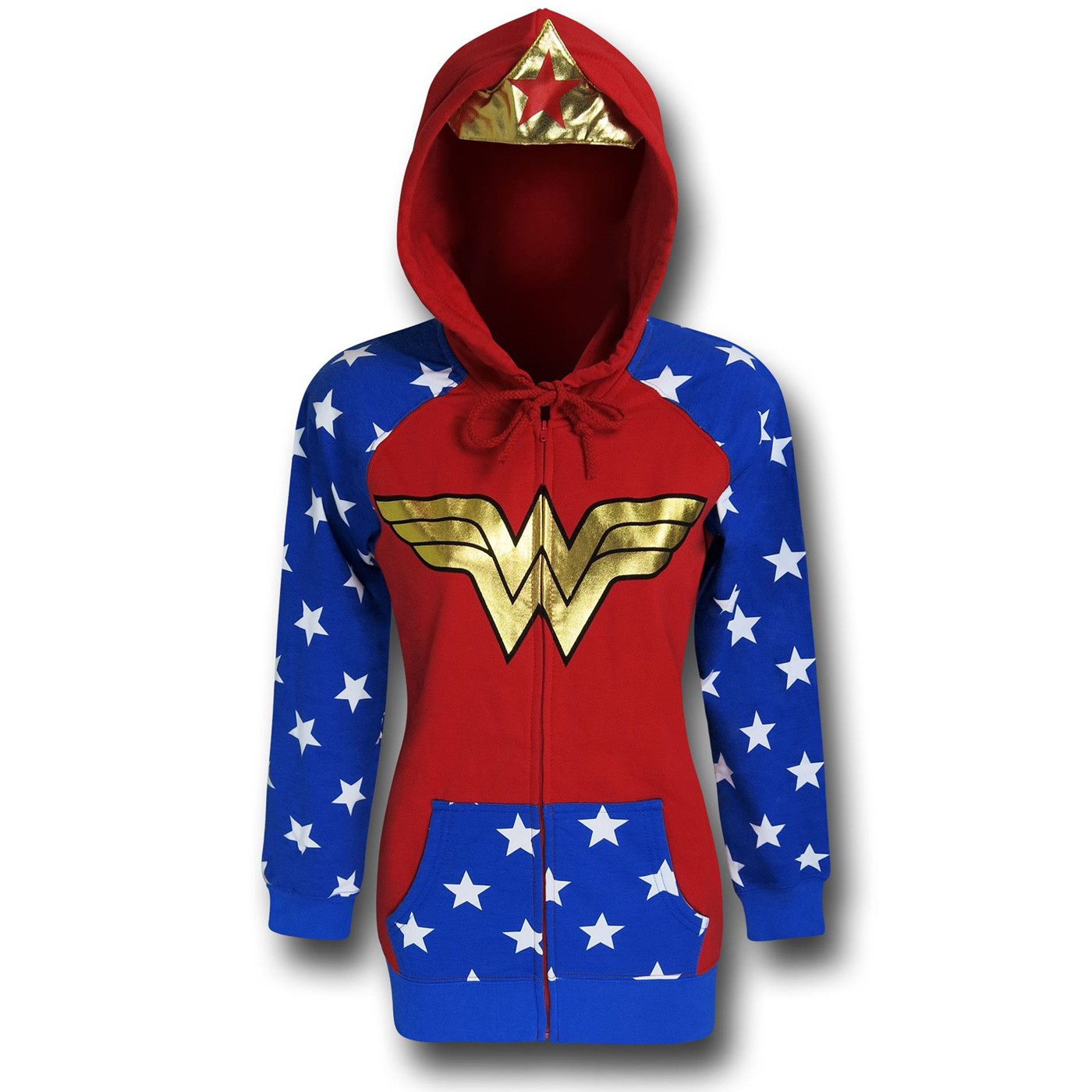 Wonder Woman Crown & Hood Women's Hoodie, Red