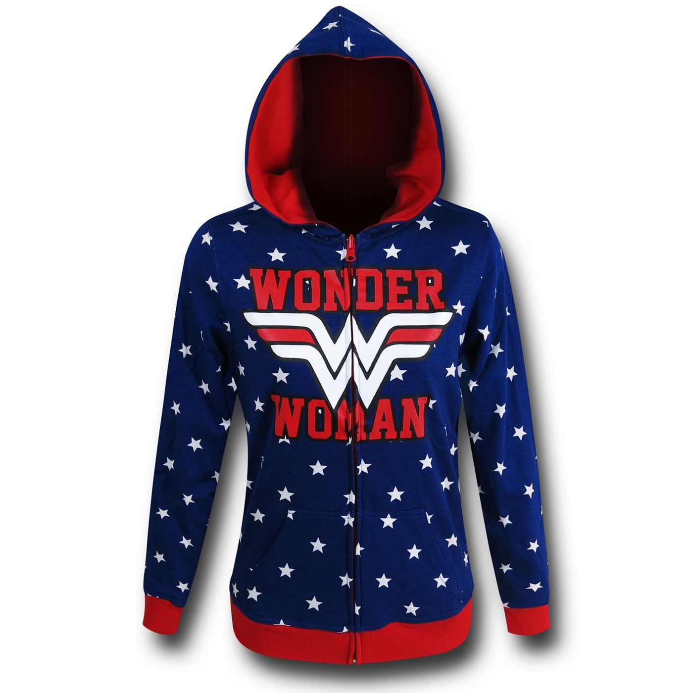 Wonder Woman Reversible Women's Hoodie, Red