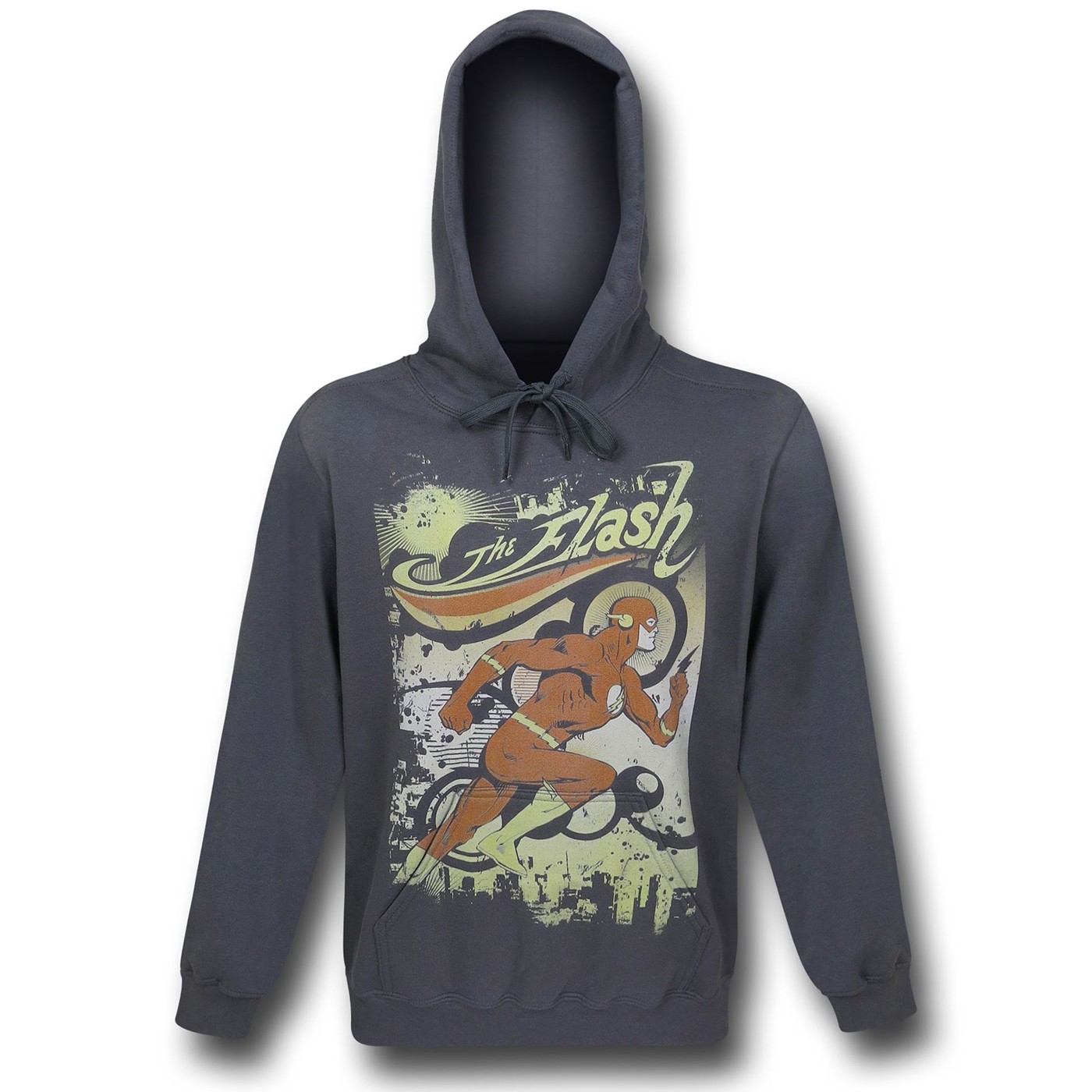 Flash Psychedelic Run Grey Pullover Hoodie, Grey
