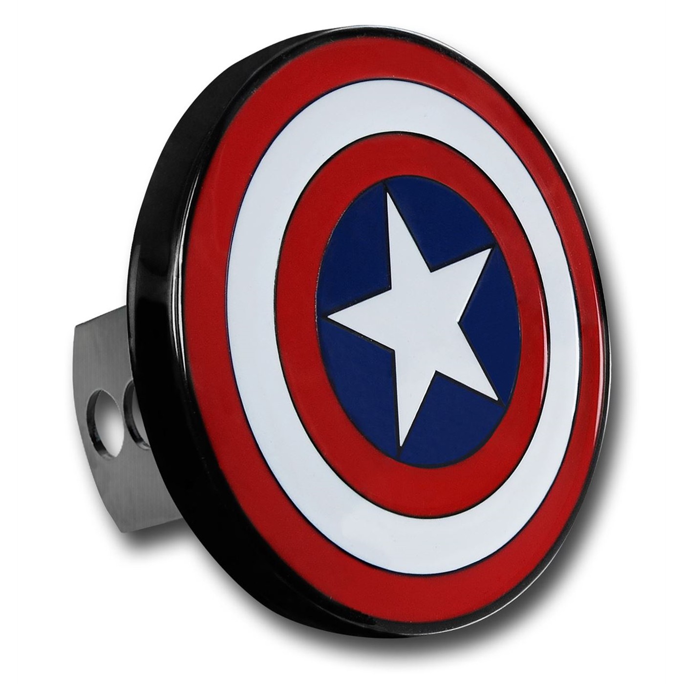 Captain America Shield Trailer Hitch Plug, Red